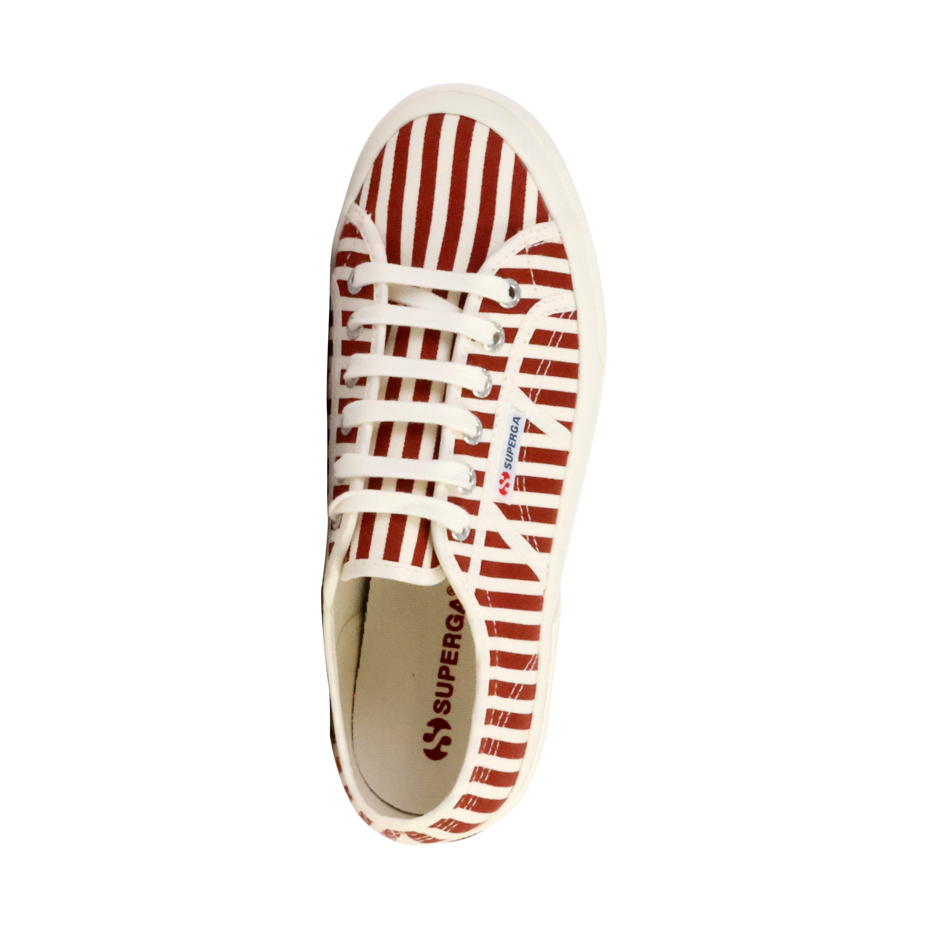 Superga Stripes Print Lace-Up Sneakers SUPERGA Red