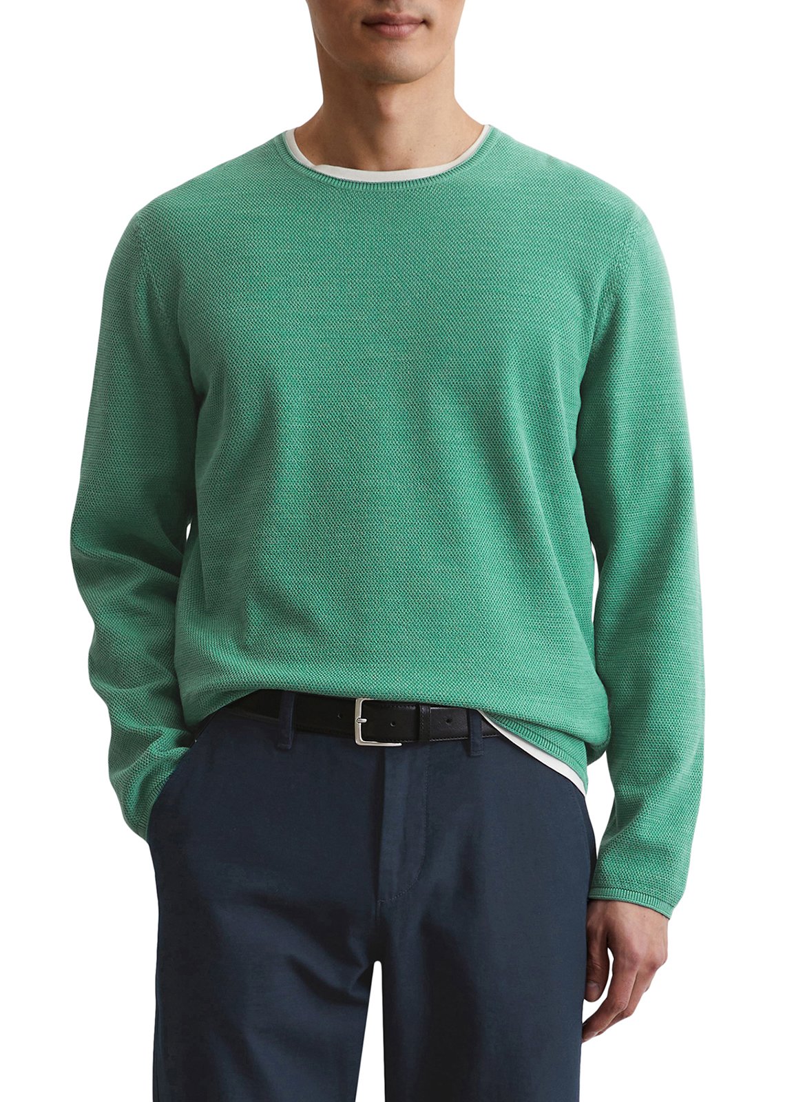 Pull col rond en coton MARC O'POLO