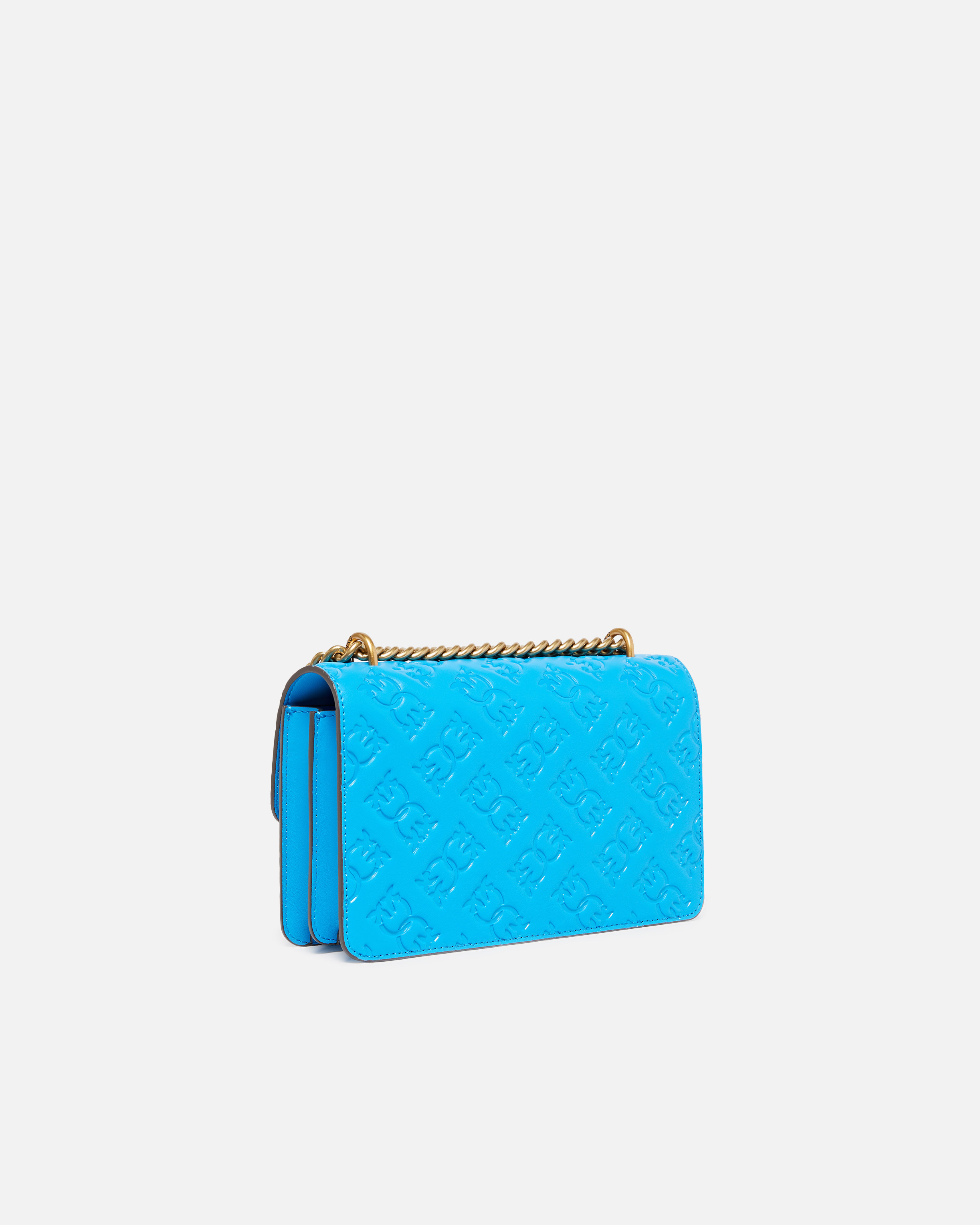 Mini shoulder bag with embossed logo love bag PINKO Multicolored