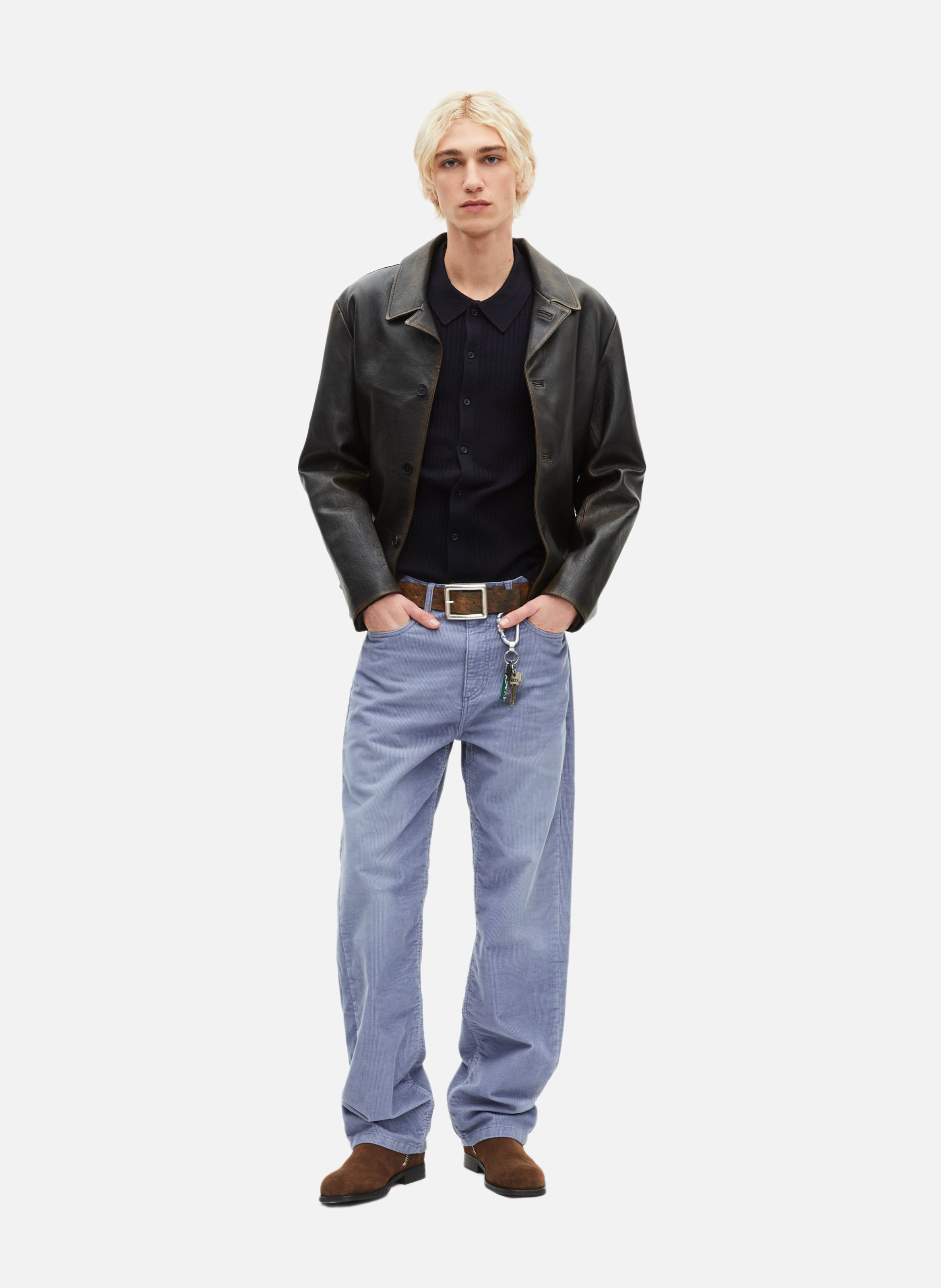 Straight corduroy jeans THE KOOPLES Blue