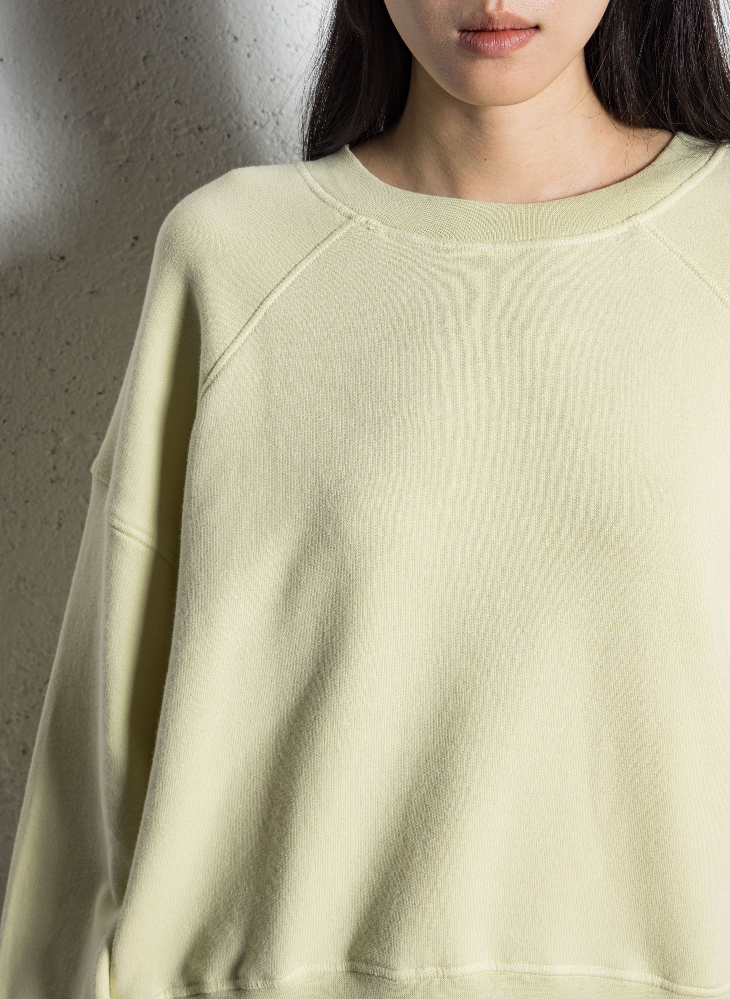 Sweat oversize col rond en coton mélangé AMERICAN VINTAGE Vert