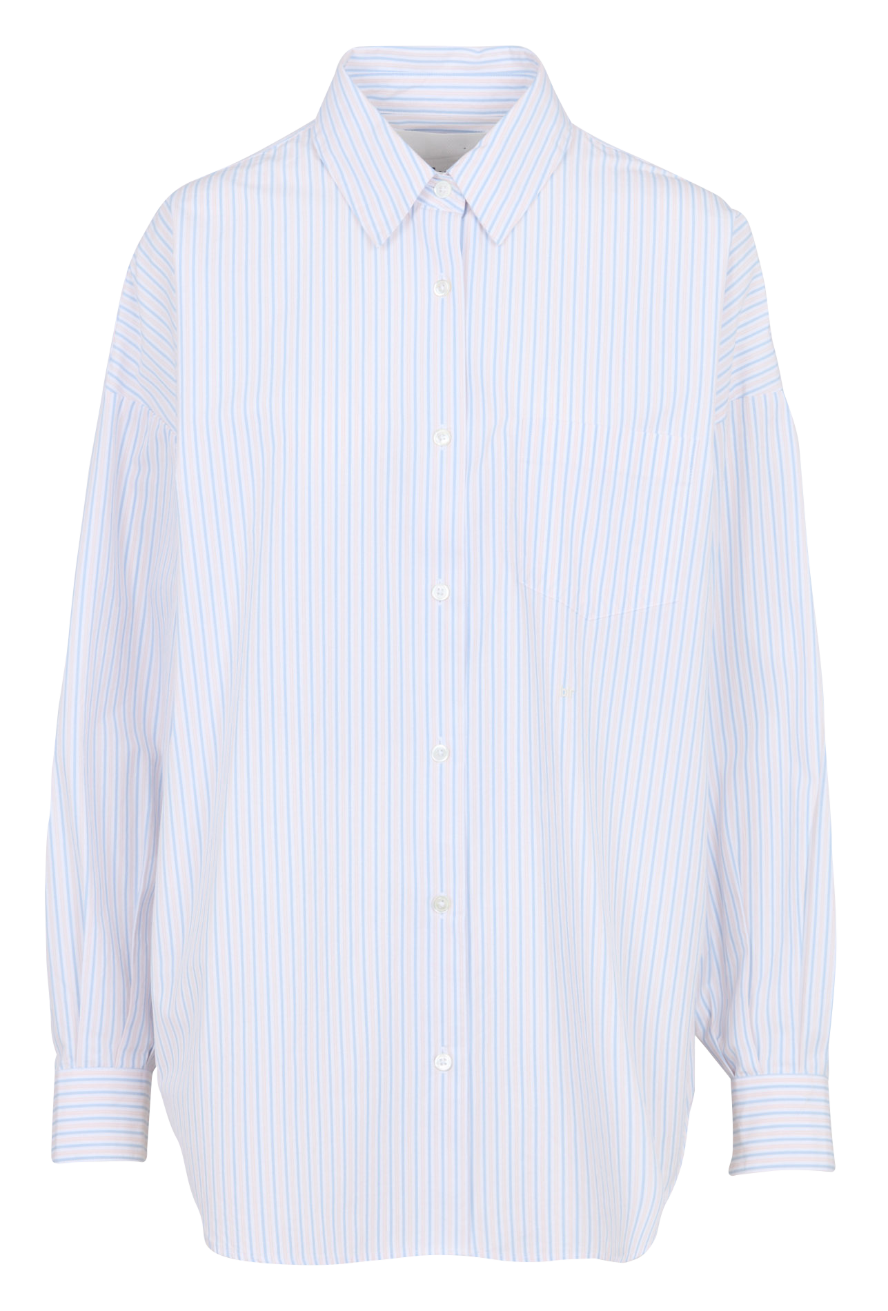 Chemise col classique manches contrastantes en coton BELLEROSE Blue