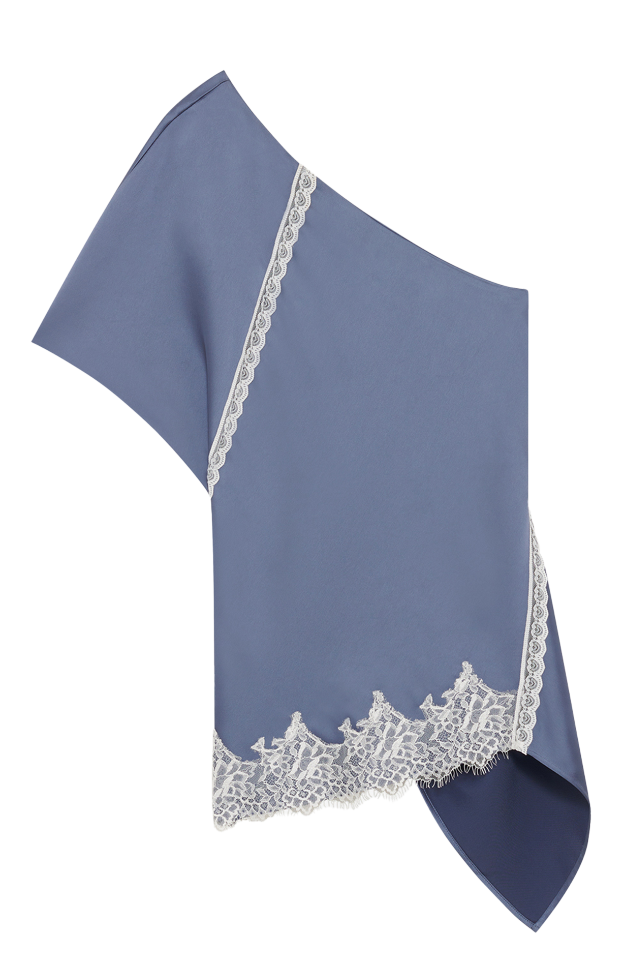 Top asymétrique en dentelle IRO Bleu