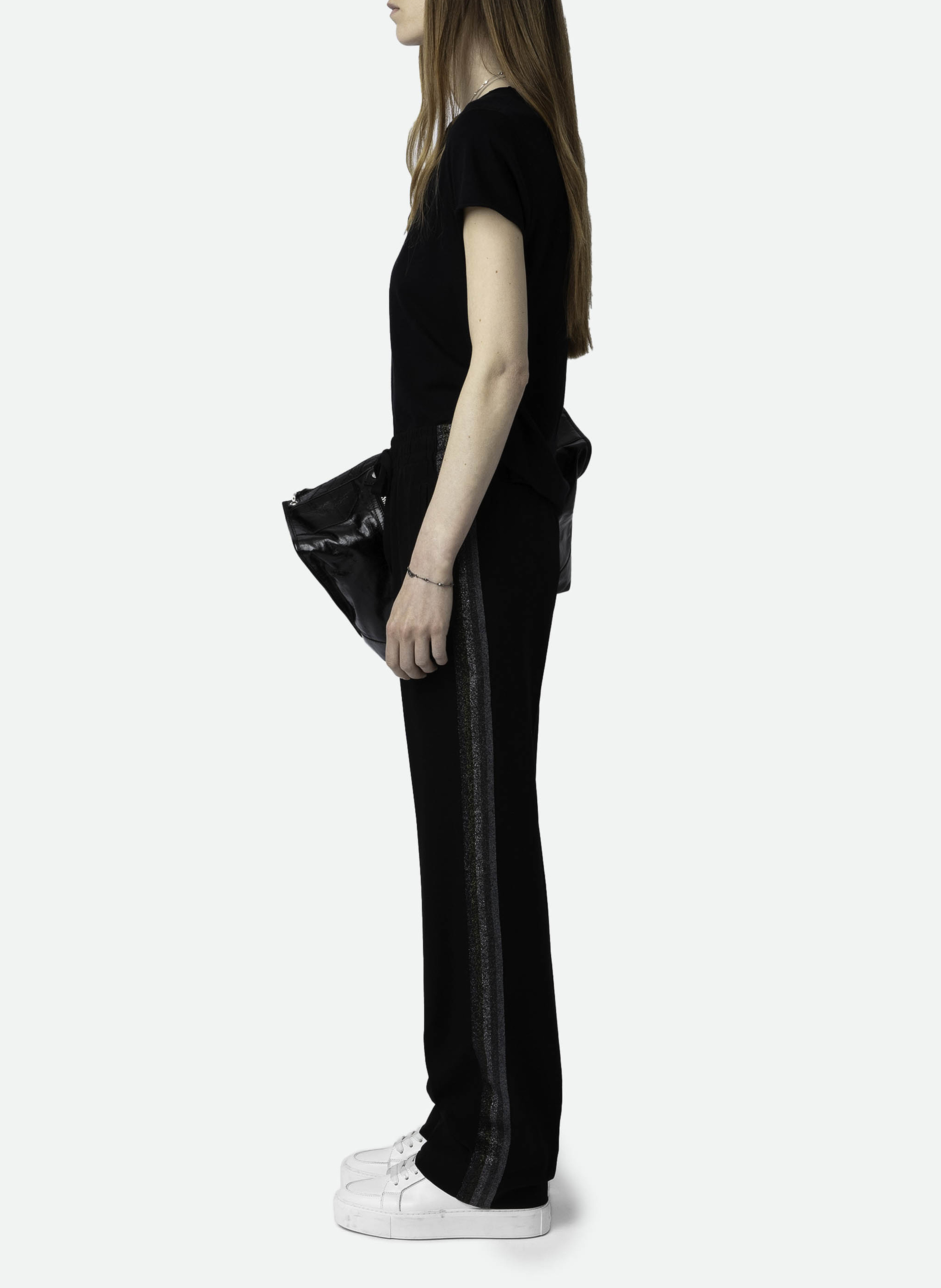 Tee-shirt droit en coton bio ZADIG&VOLTAIRE Noir