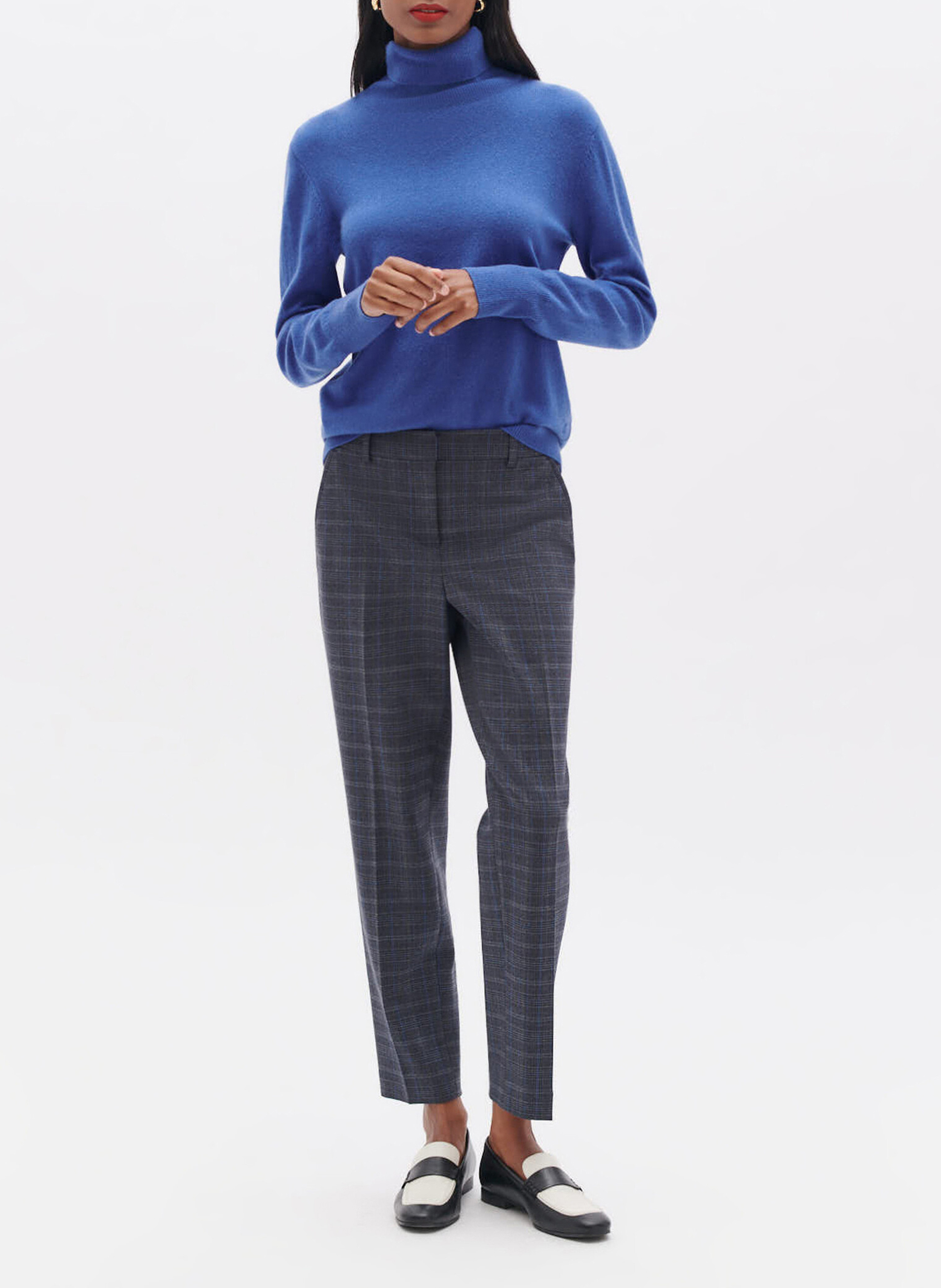 Gerade geschnittener Rollkragenpullover aus Kaschmir CAROLL Blau
