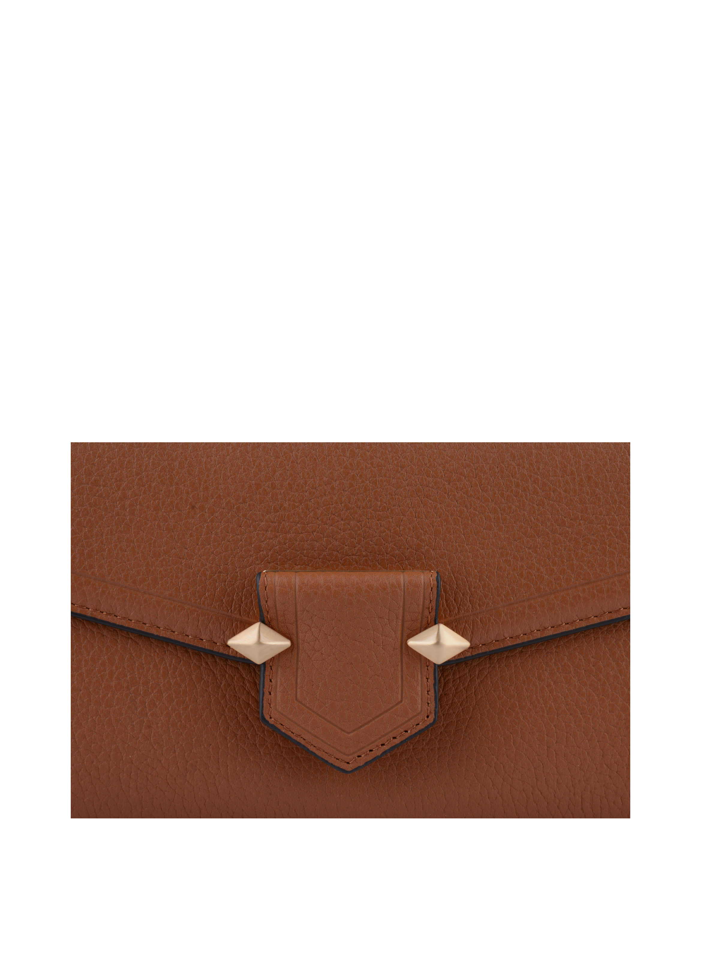 Calfskin leather shoulder bag Brown