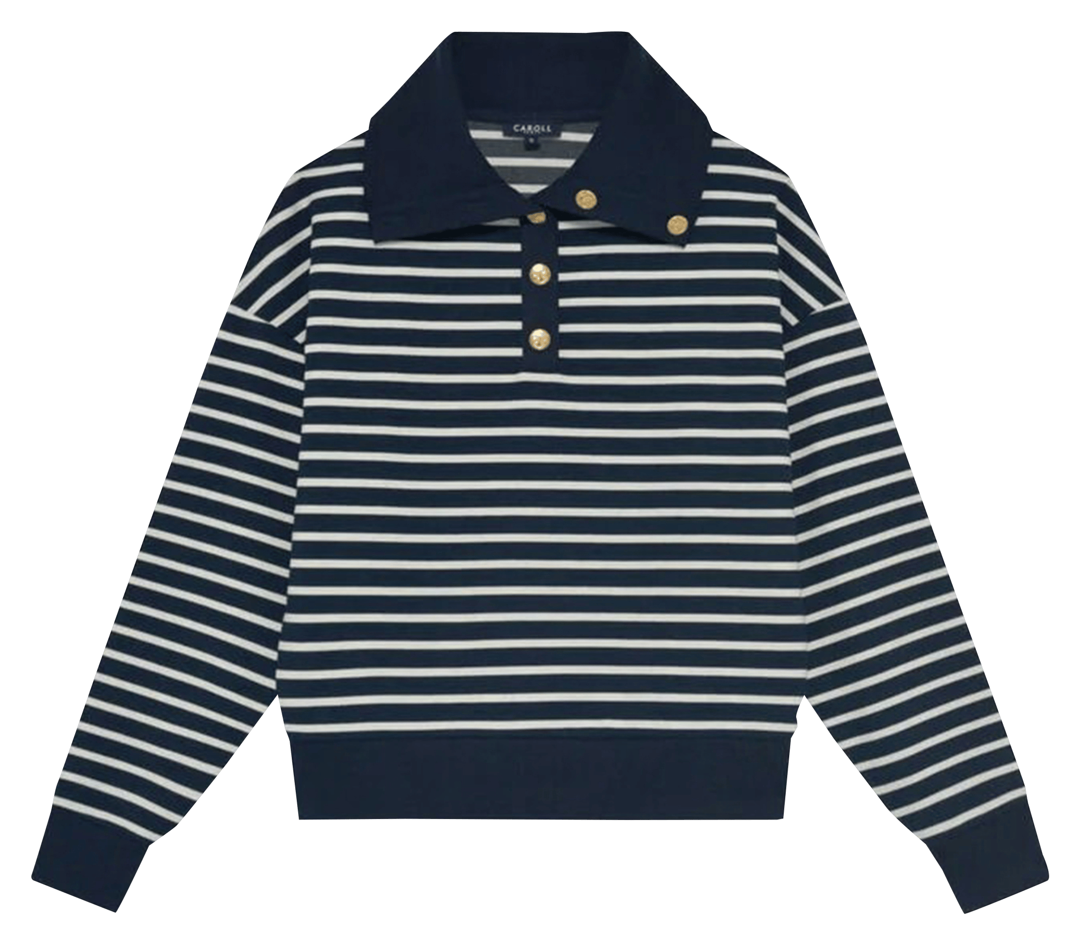 Straight Striped Polo CAROLL Blue