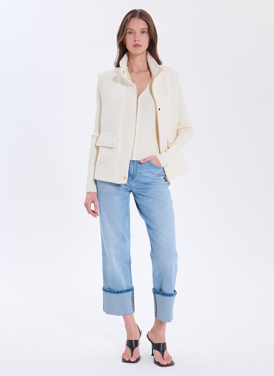 High-neck jacket ZAPA White