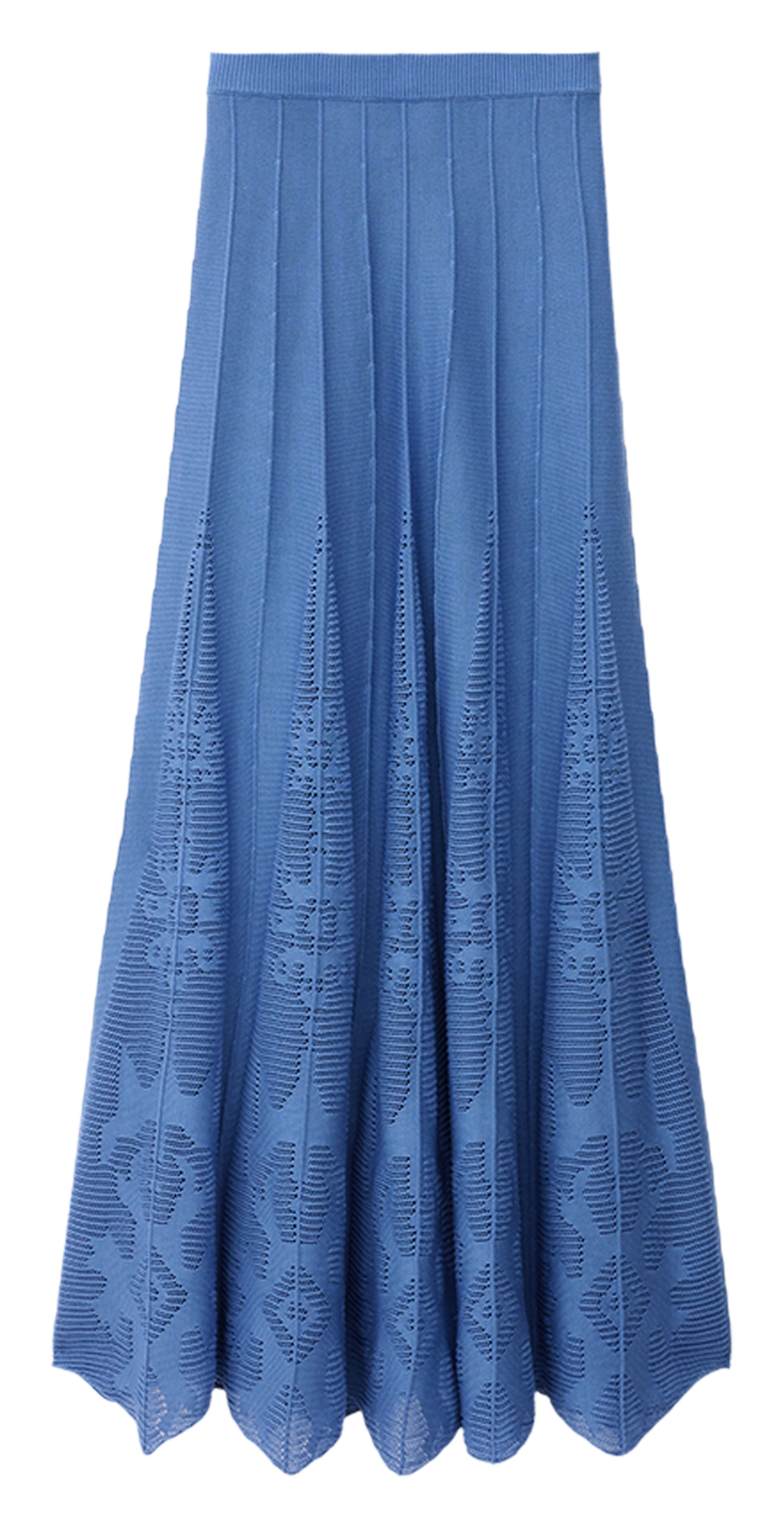 Jupe longue évasée à détails ajourés BA&SH Bleu