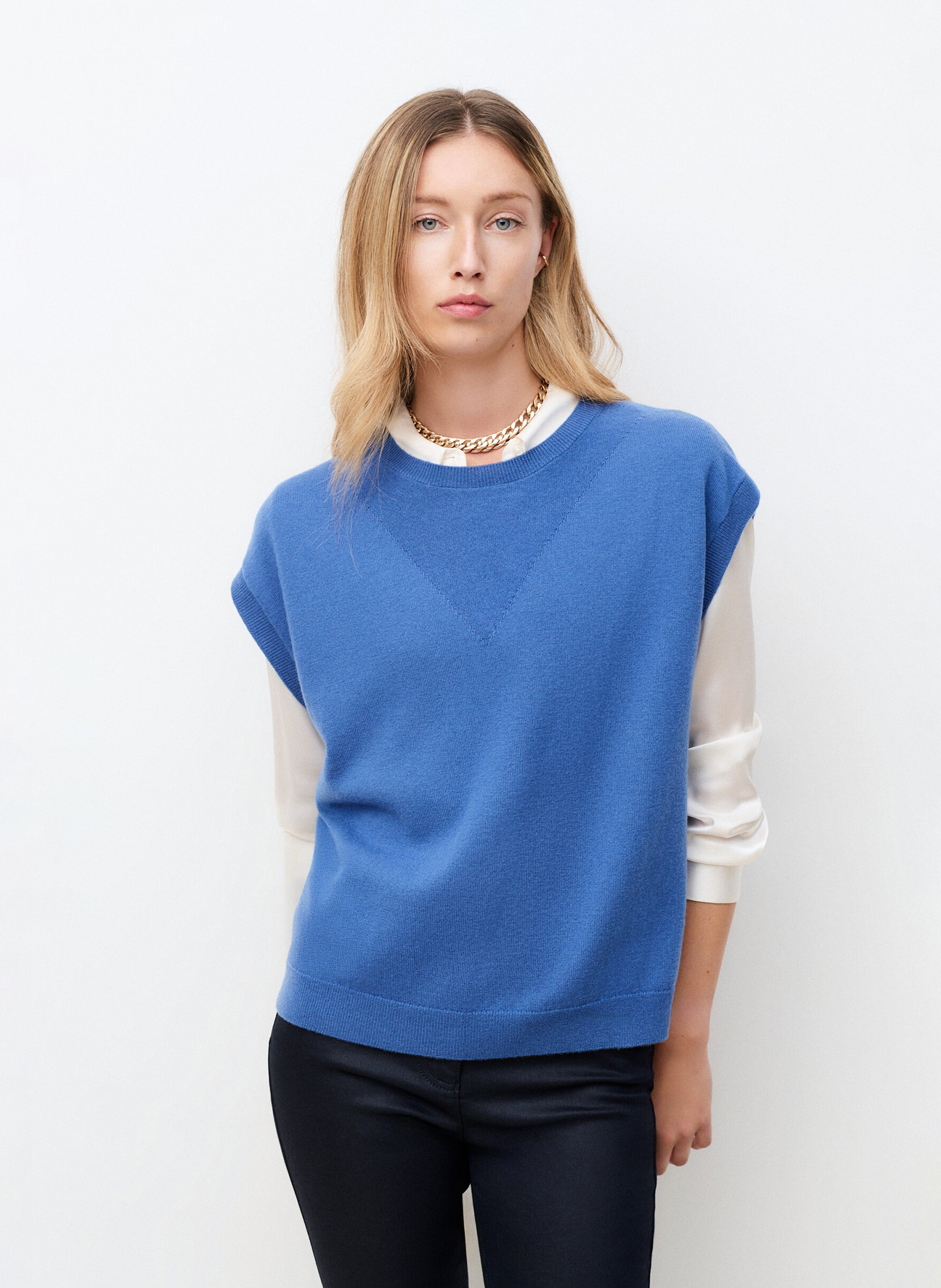 Round-neck wool sweater CAROLL