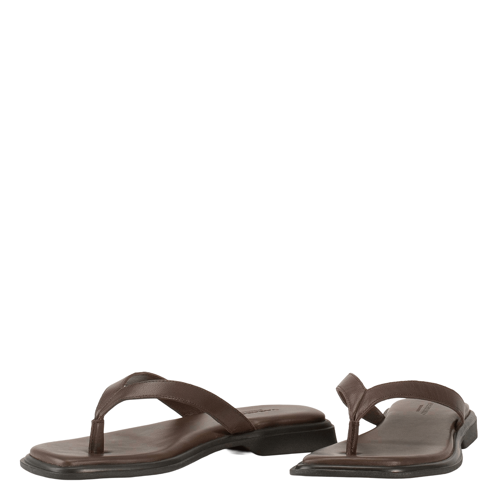 Sandales plates en cuir VAGABOND Marron