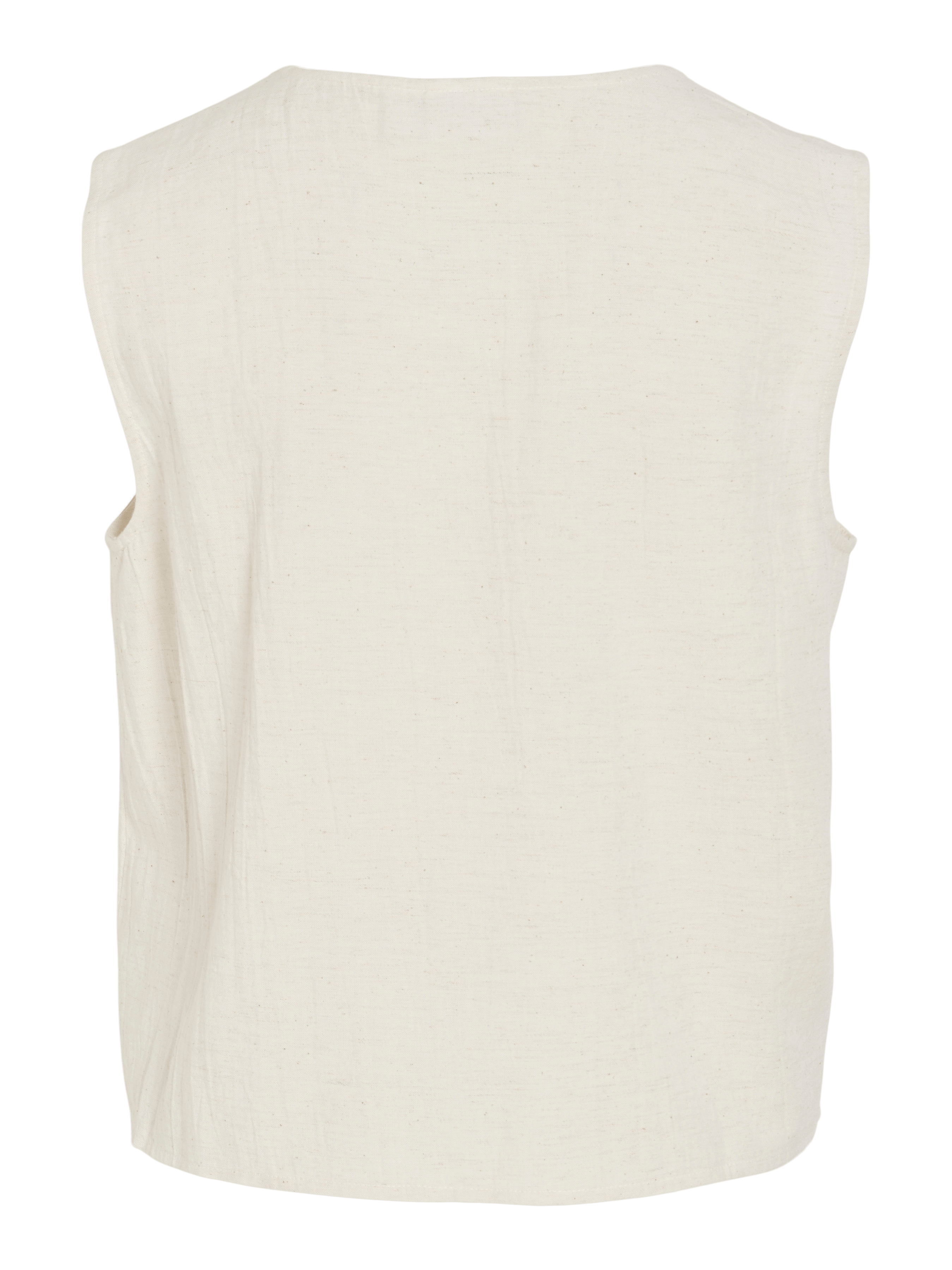 Top encolure V brodé VILA Beige