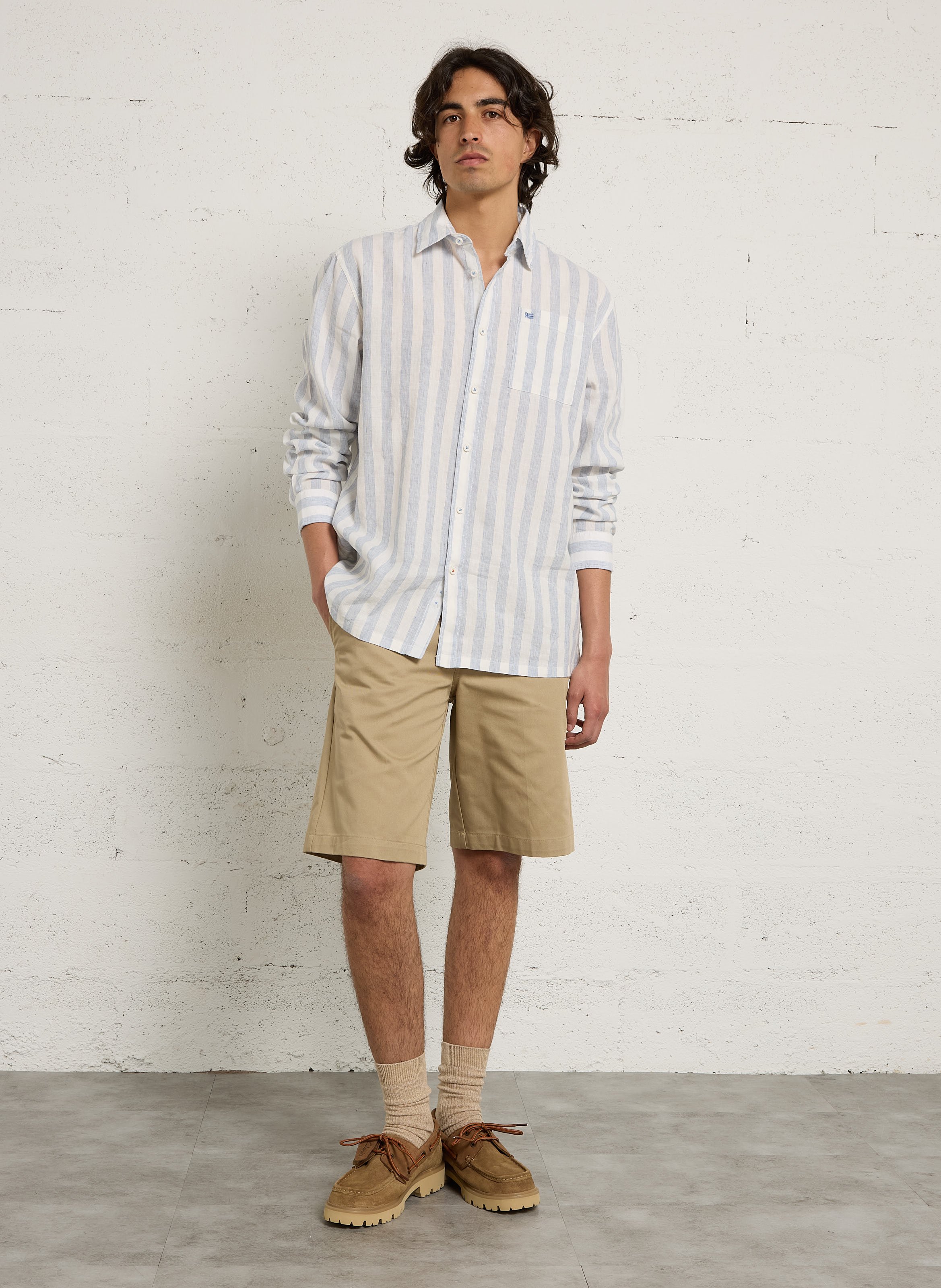 Chaussures bateau en cuir CLARKS Marron