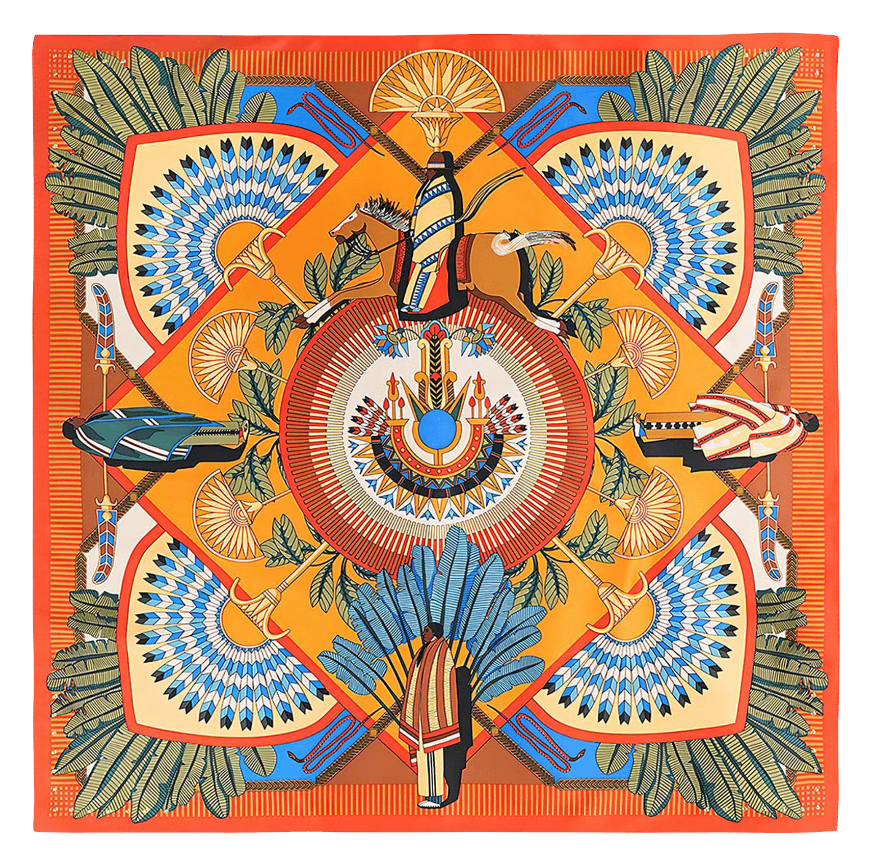Foulard imprimé WILD Orange