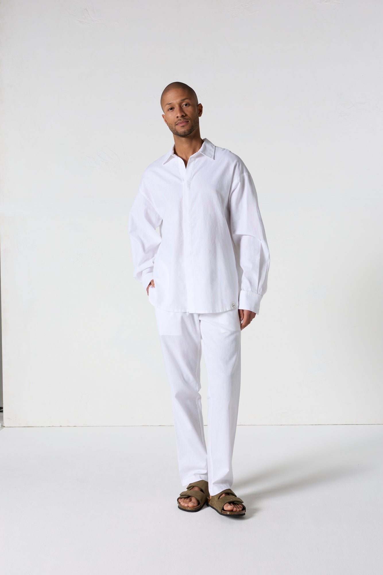 Unisex Linen Calypso Shirt JOTT White