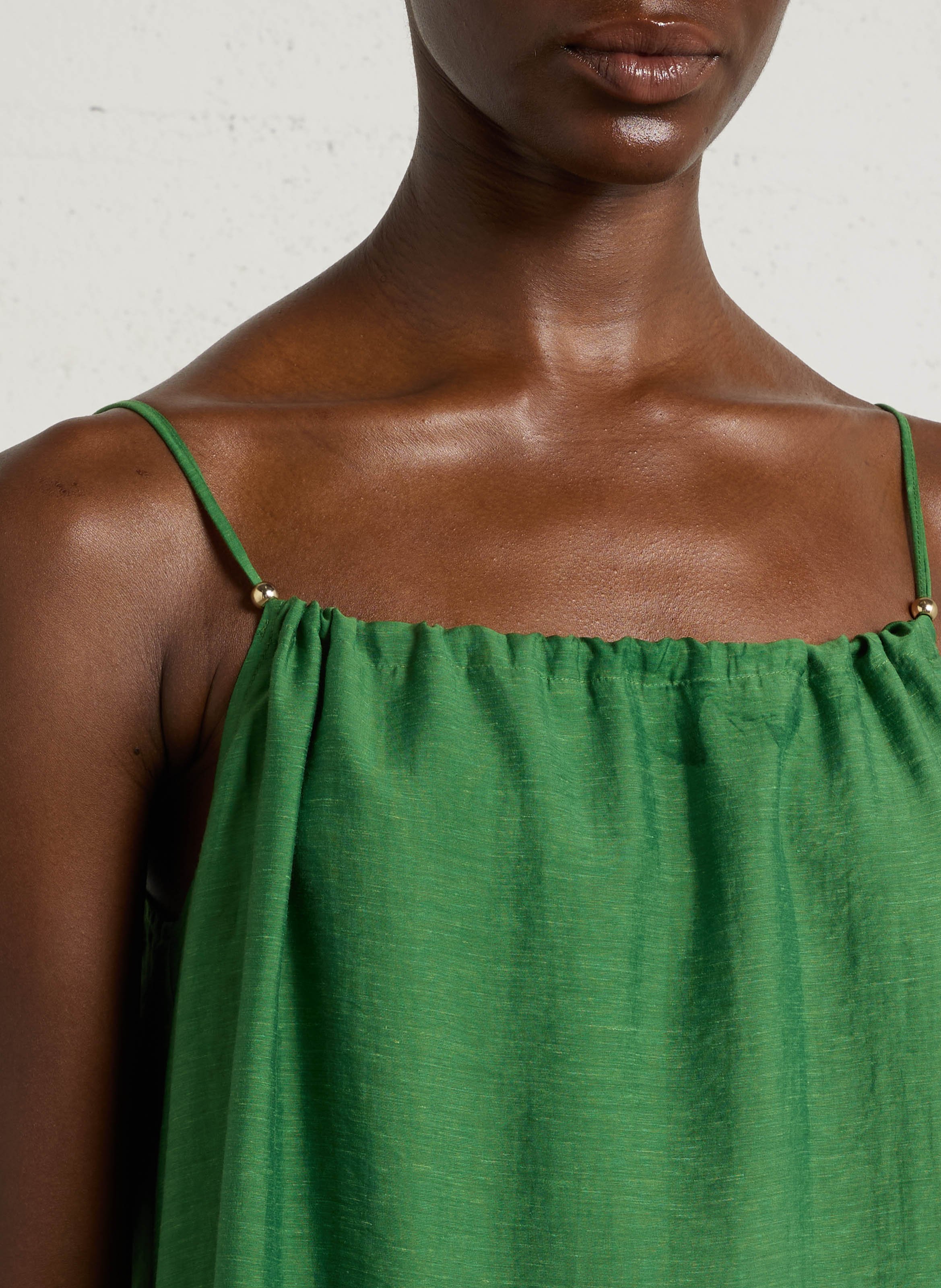 Vestido satinado holgado MAISON 123 Verde