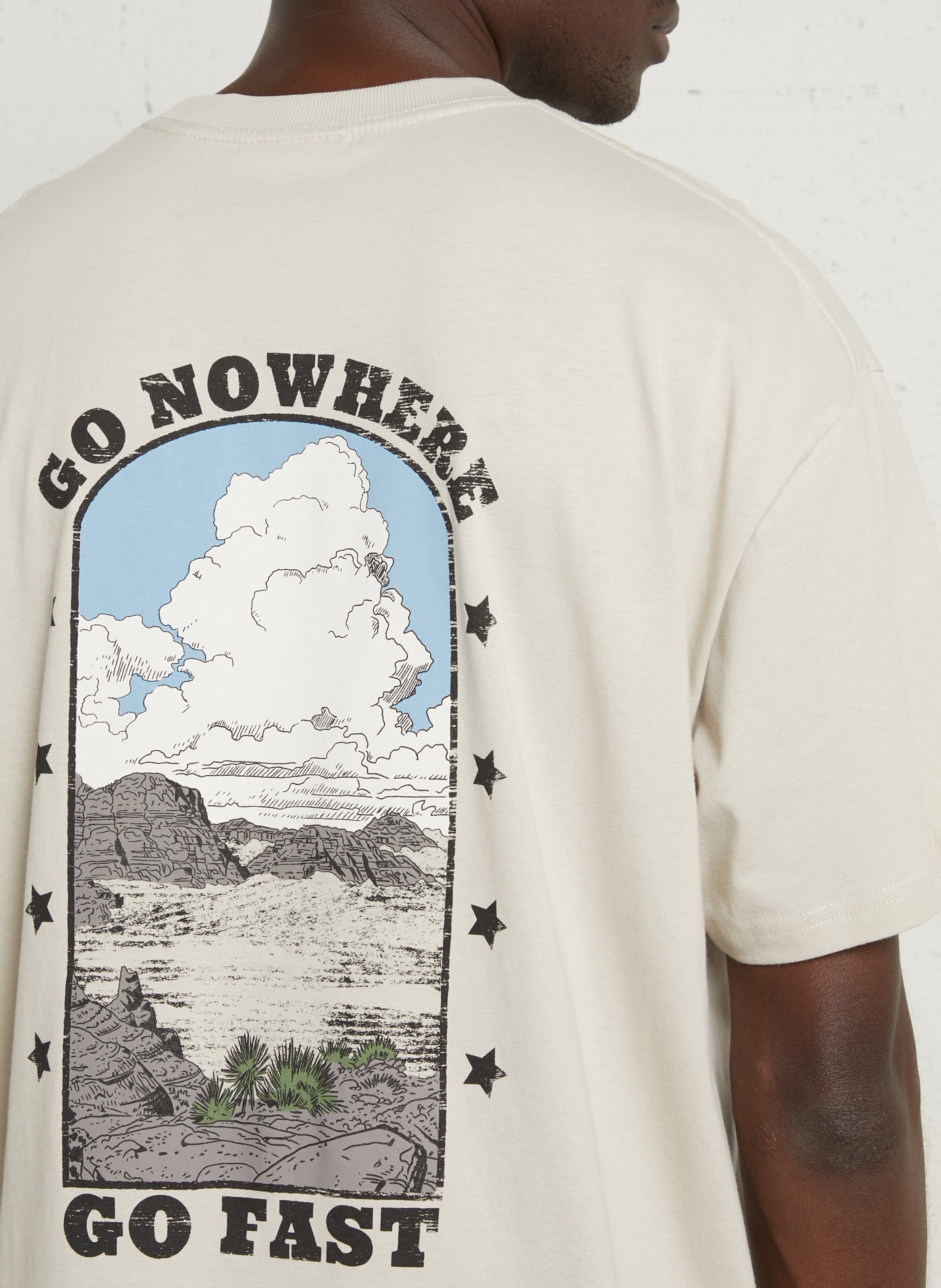 Tee-shirt col rond en coton  SOLID Beige