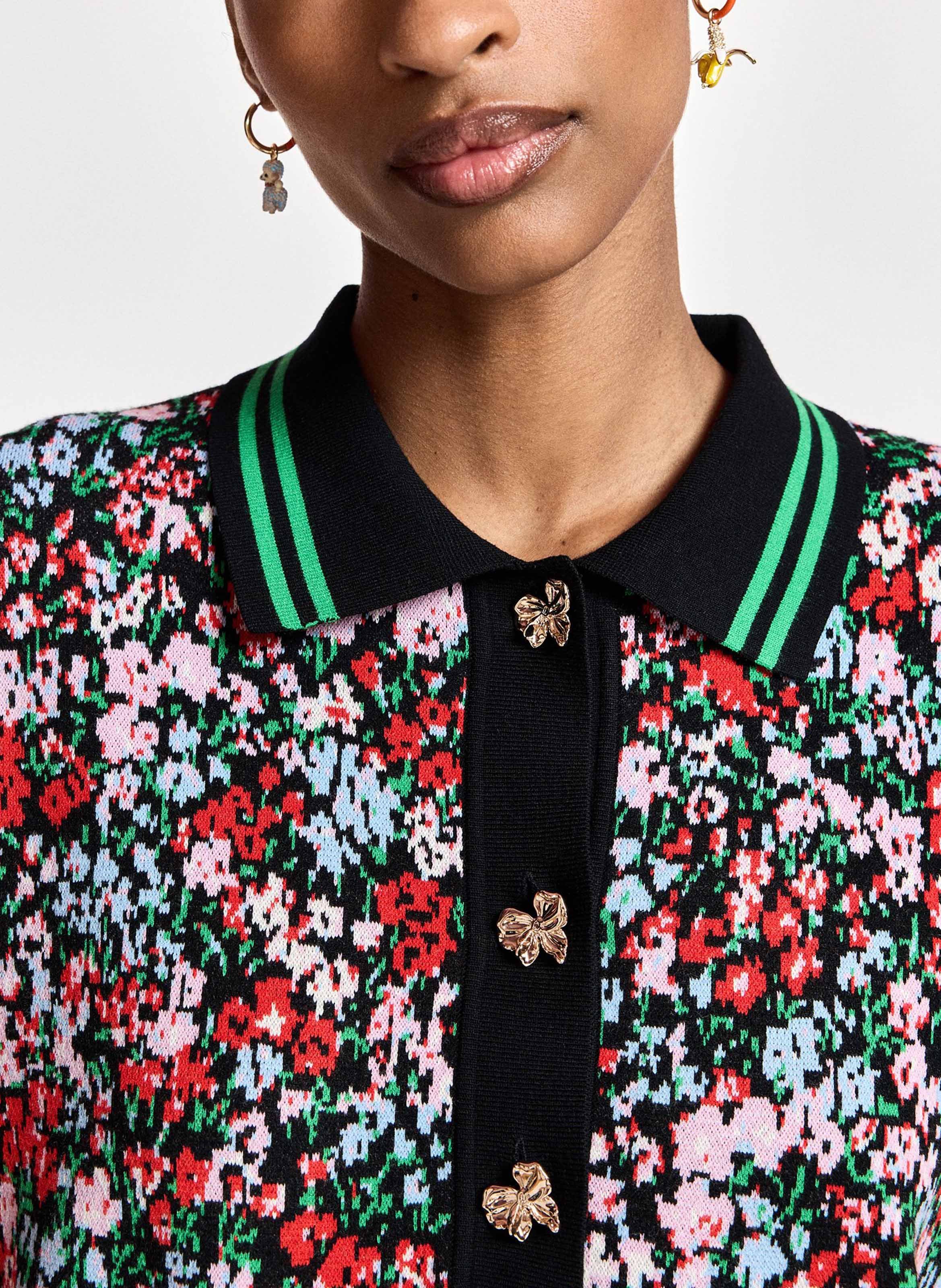 Gerader Polo mit Blumendruck ESSENTIEL ANTWERP Mehrfarbig
