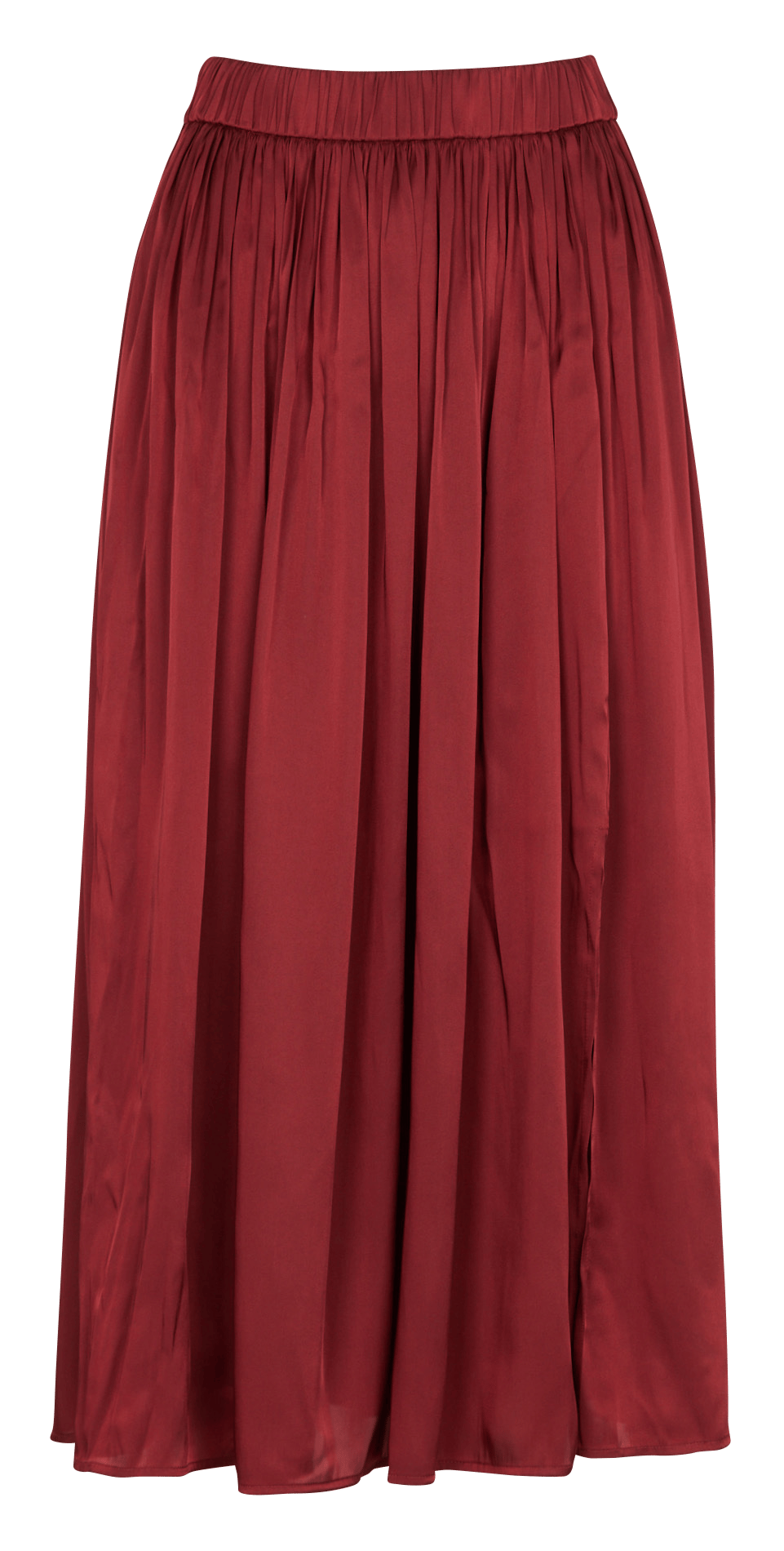 Falda midi fluida de talle alto MAISON 123 Rojo