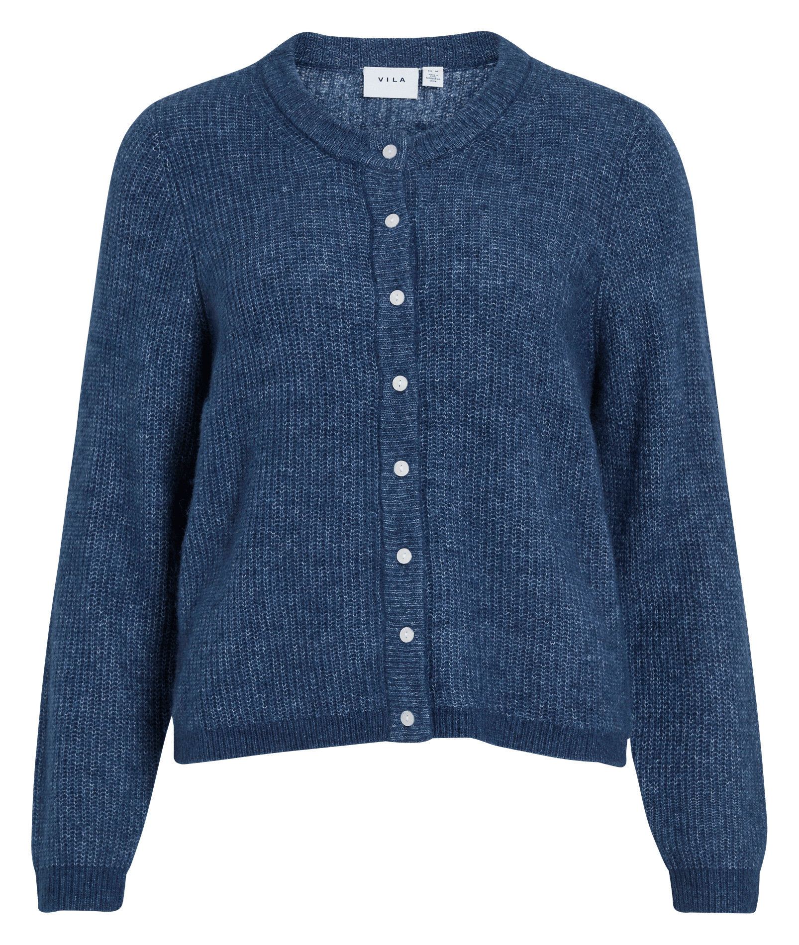 Recht, gebreid vest VILA Blauw