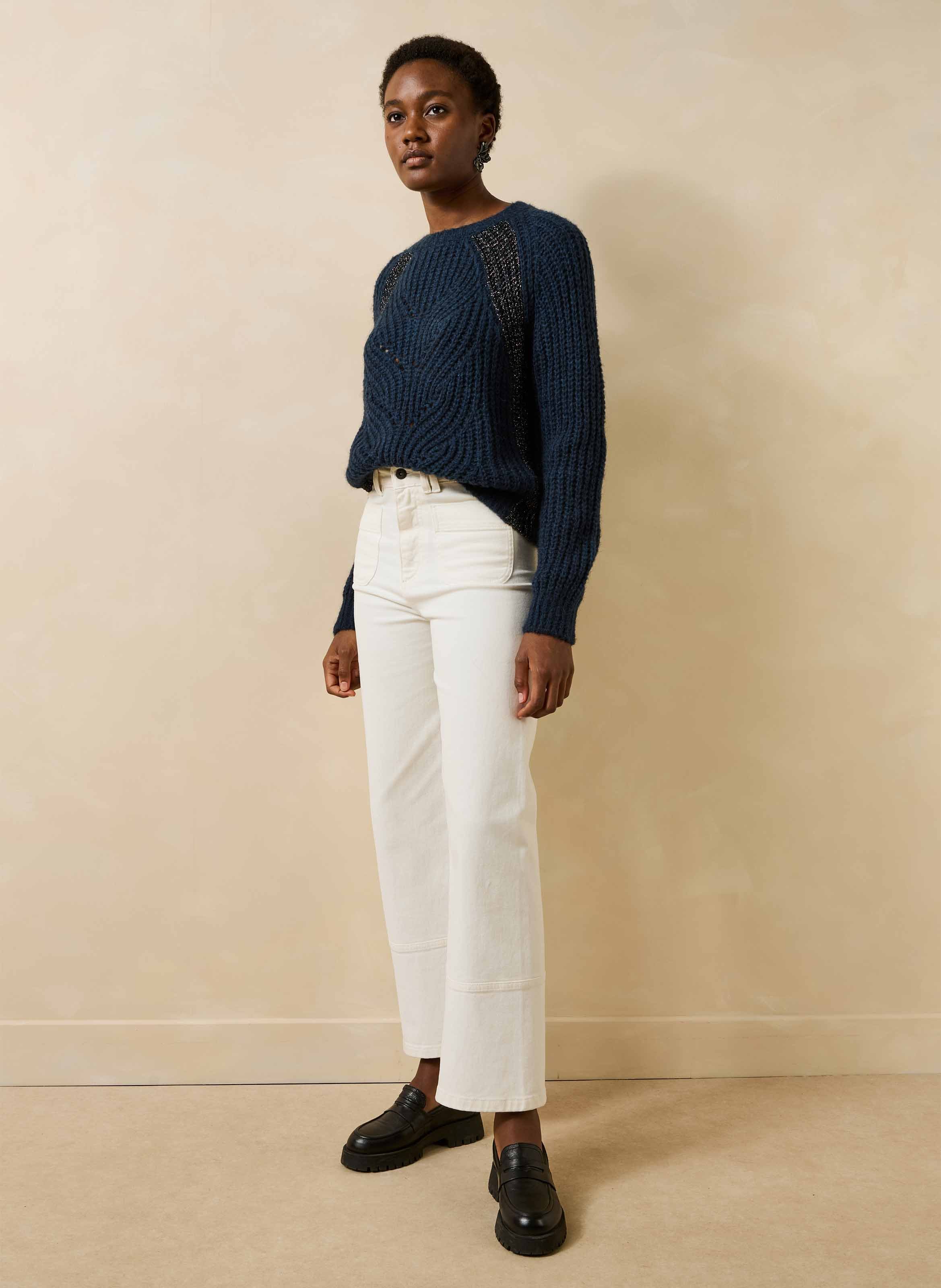 Weite Strickpullover LA FEE MARABOUTEE Blau