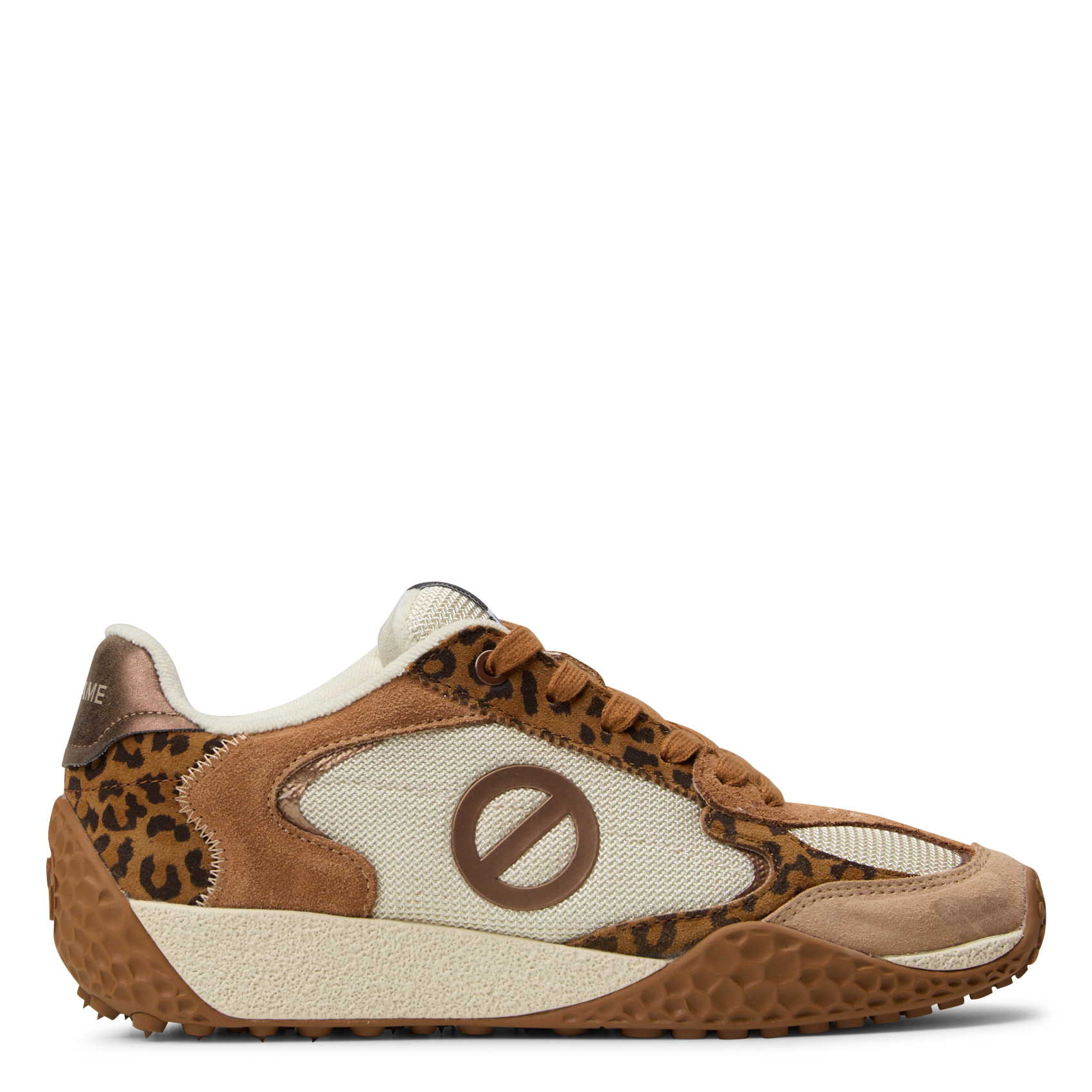 Lage sneakers met dierenprint van leer NO NAME Veelkleurig