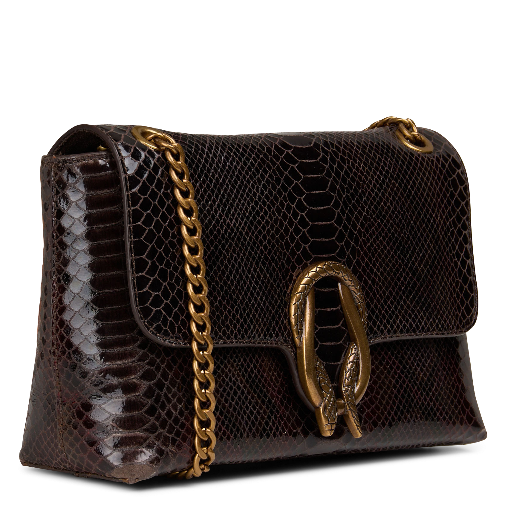 Bolso al hombro de piel MAISON 123 Marron
