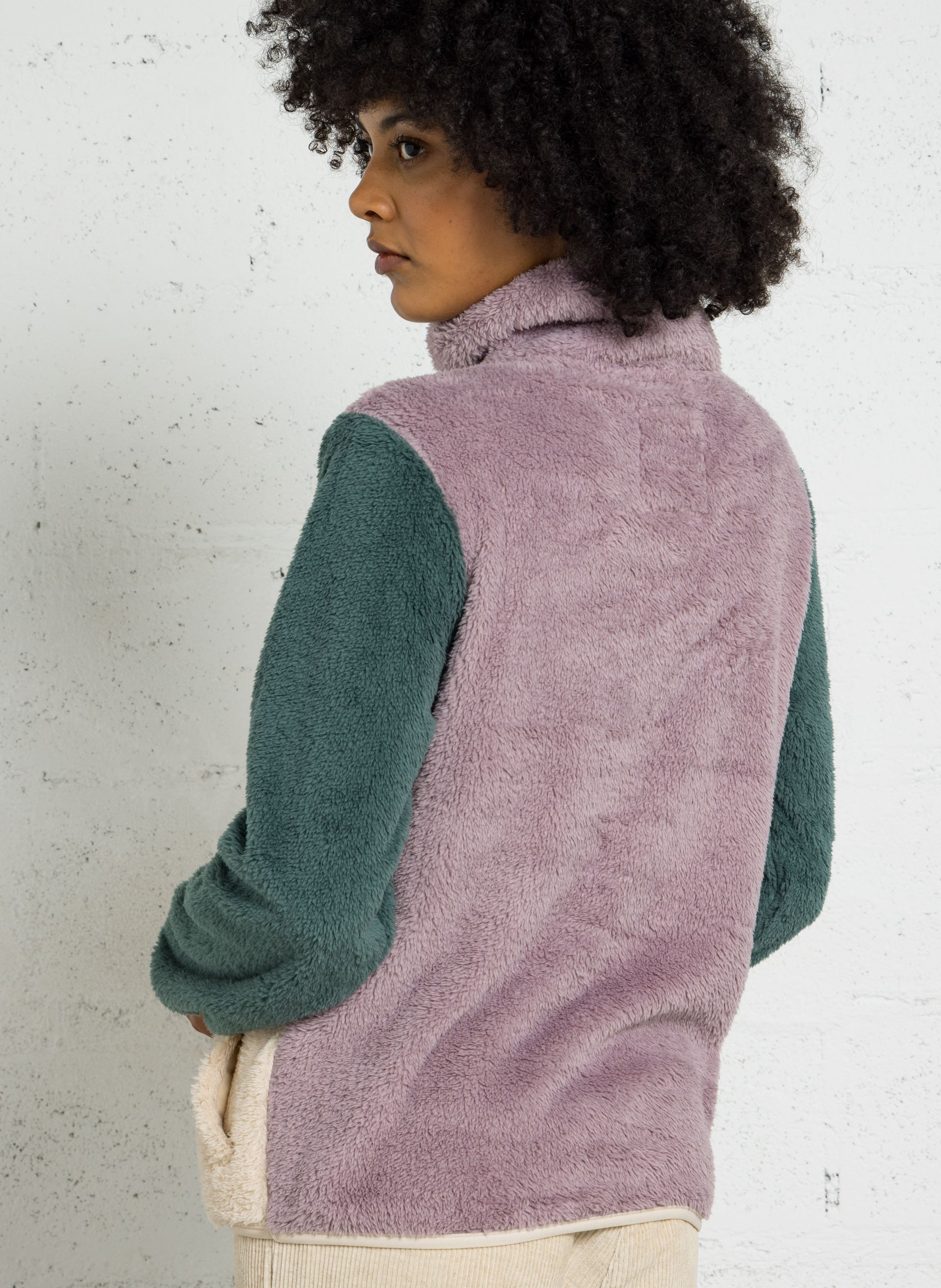 Gerade Fleecejacke mit Stehkragen BILLABONG Rosa