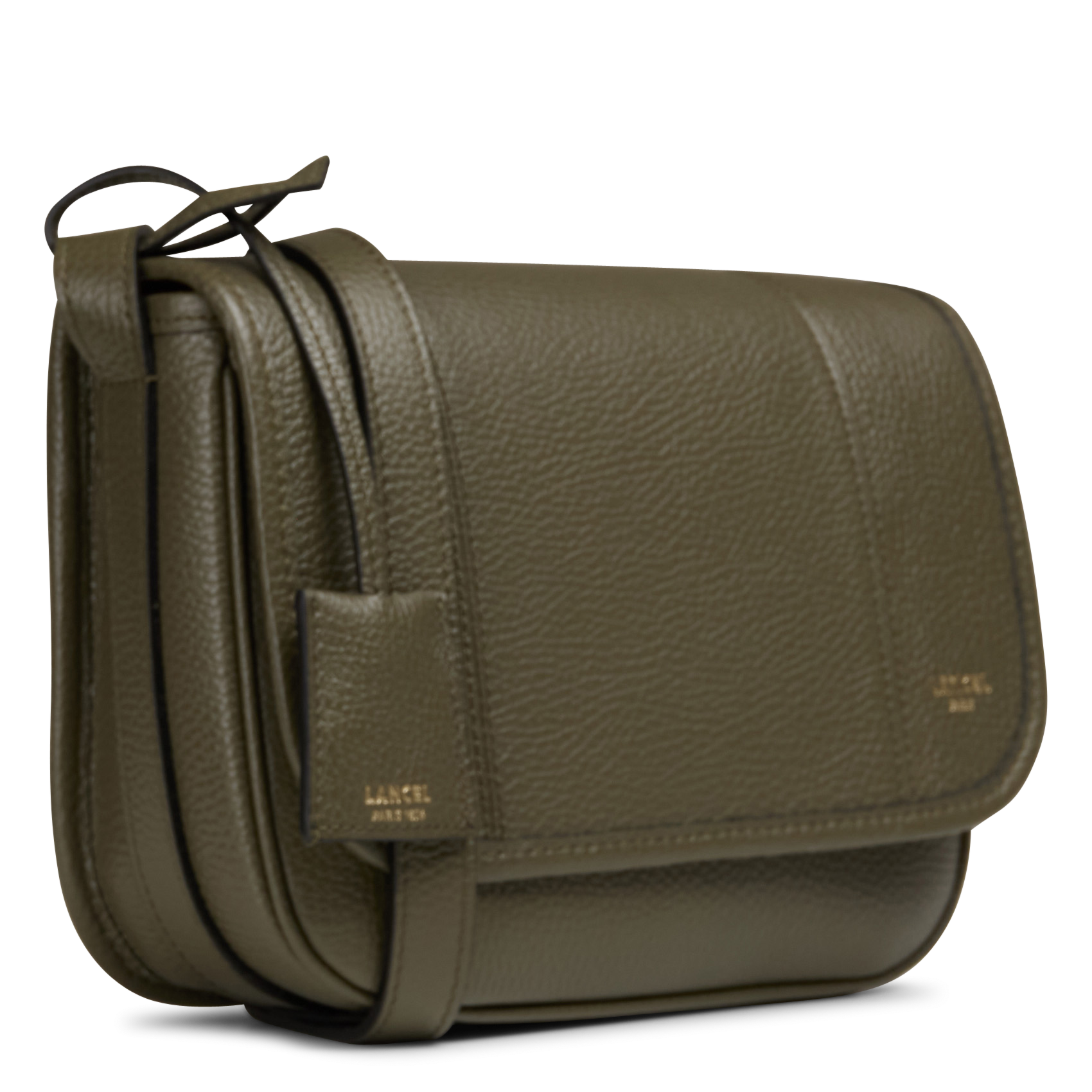 Sac bandoulière en cuir LANCEL Kaki