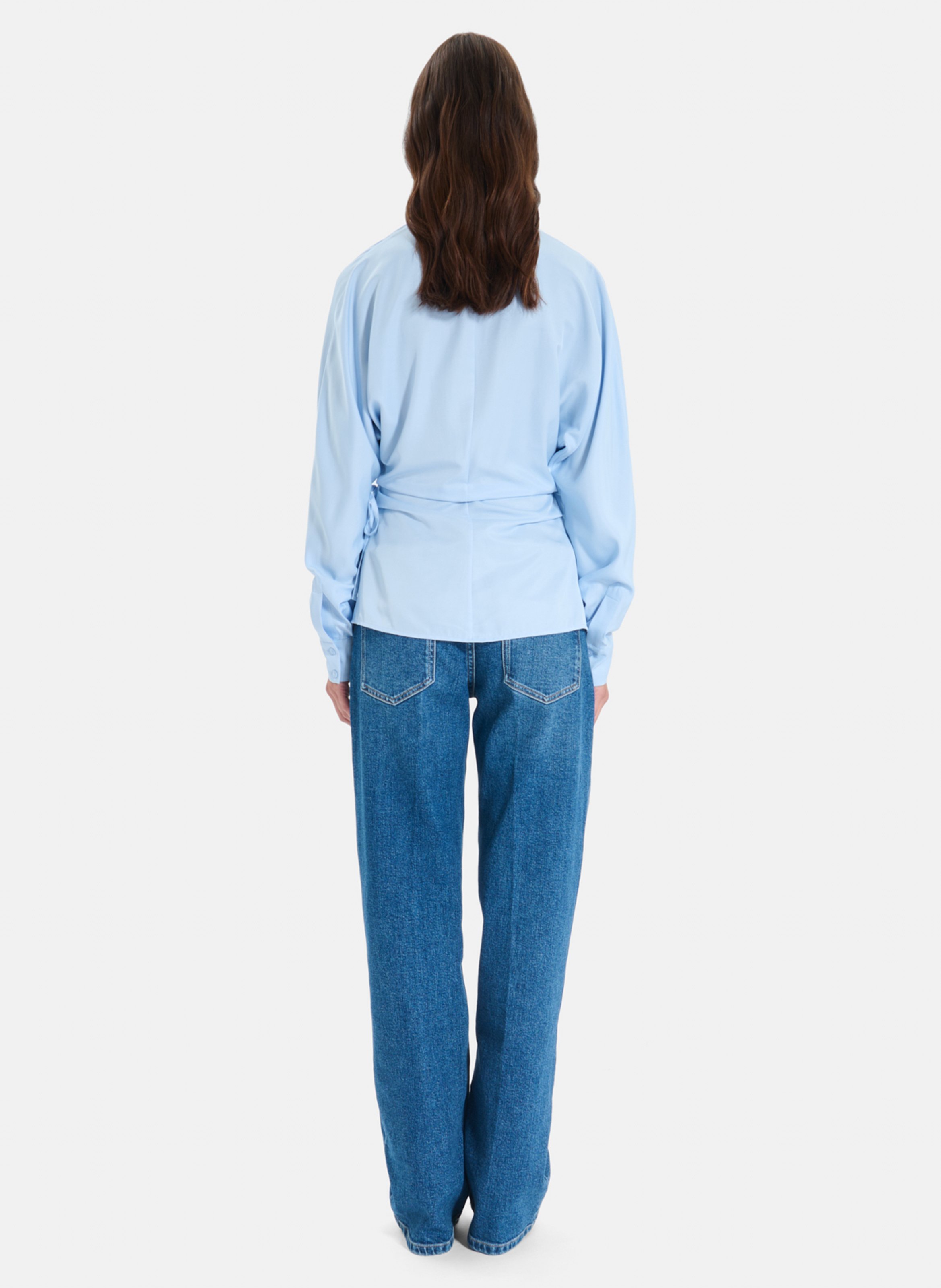 Fitted shirt with tie fastenings ZAPA Blue