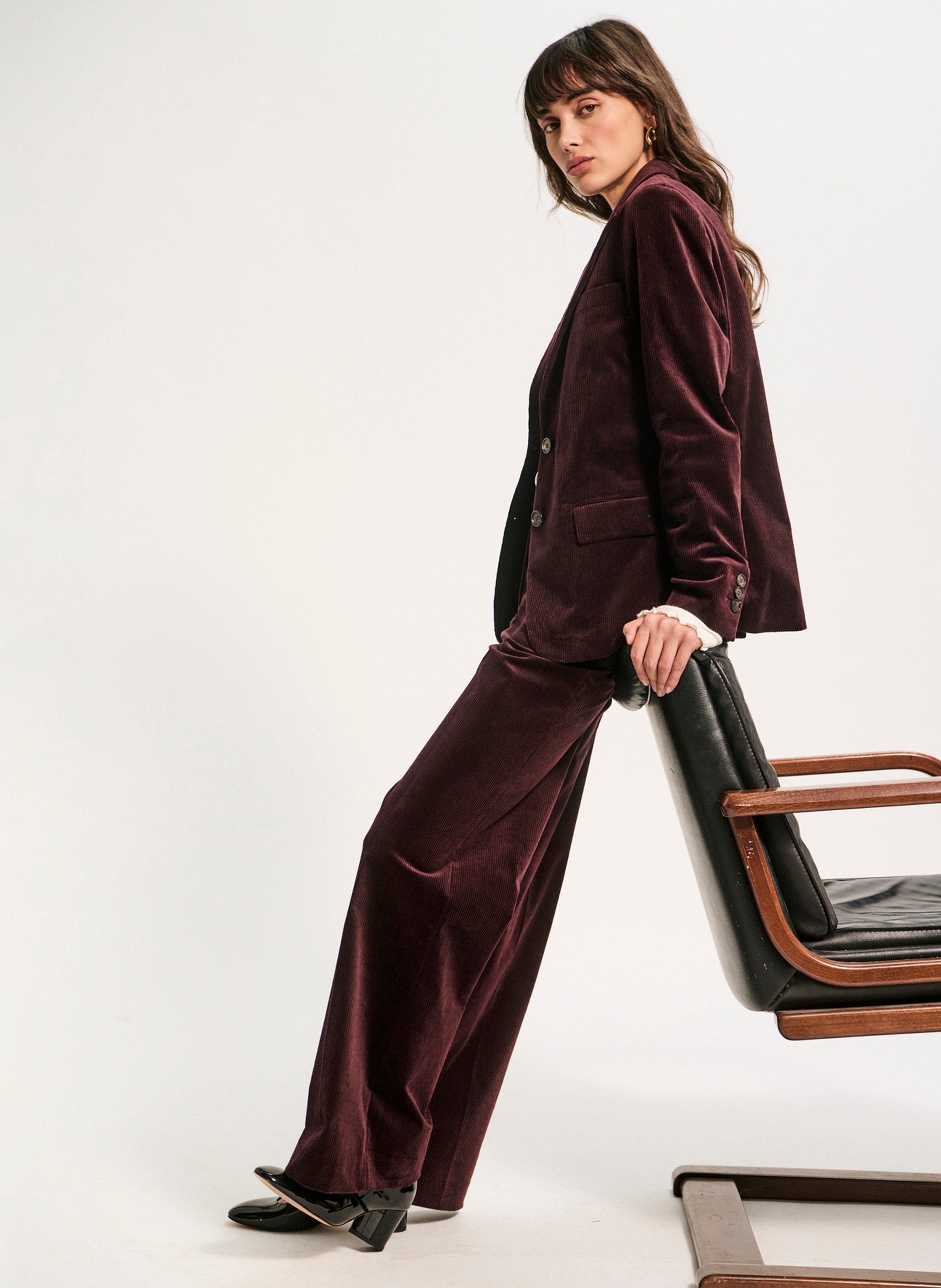 Straight blazer in cotton blend PABLO Red