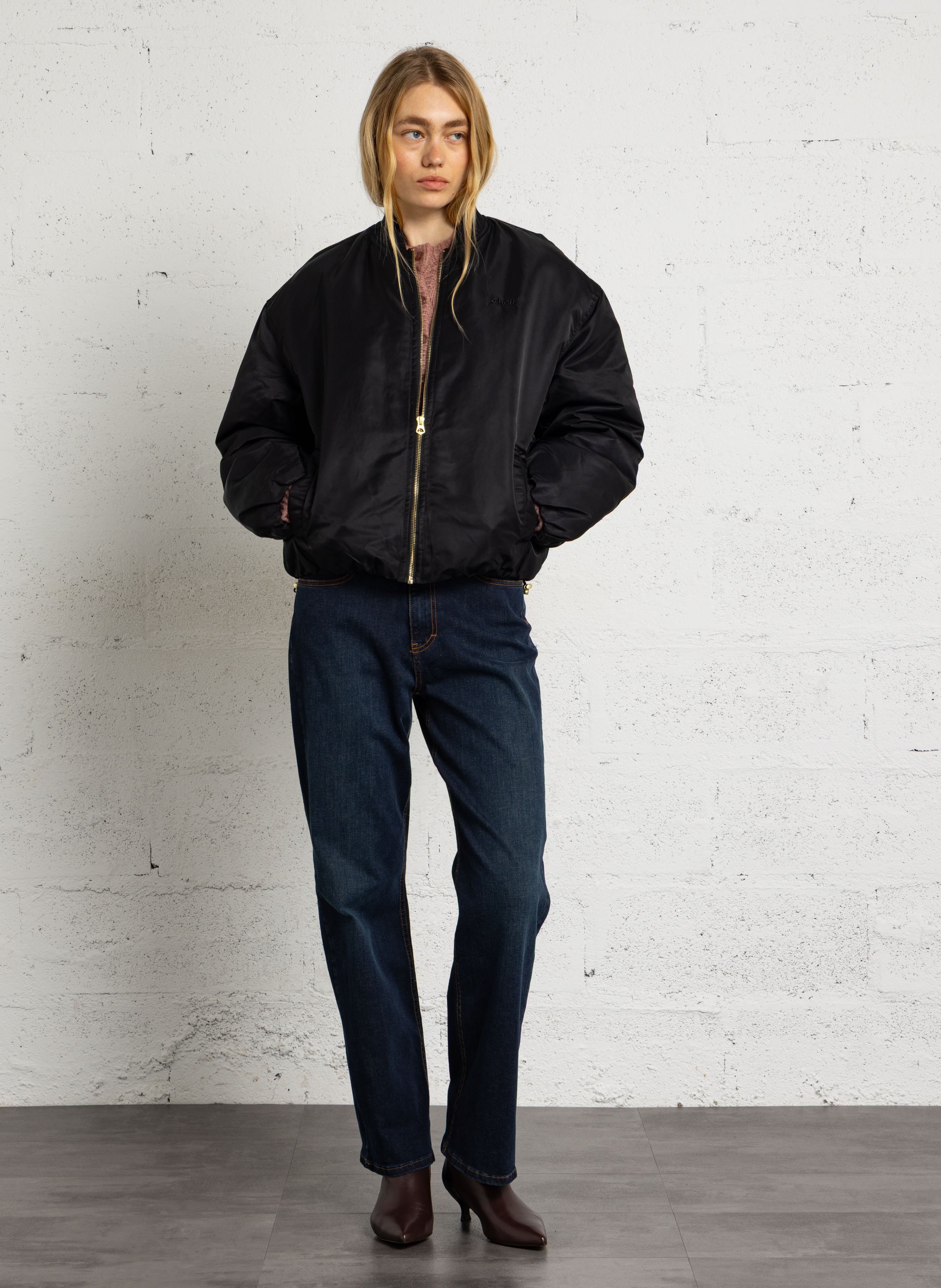Blouson droit col Teddy SCHOTT Noir
