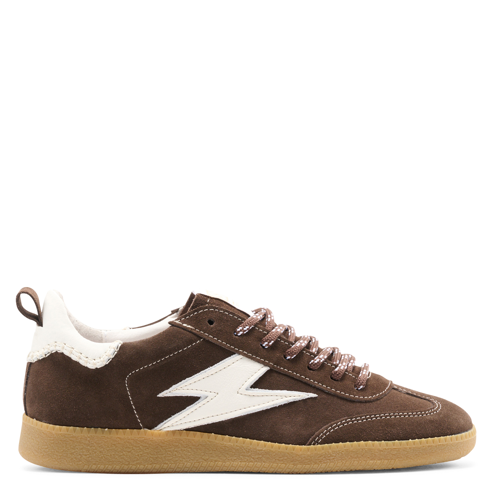 Lage leren sneakers met veters SEMERDJIAN - SMR Bruin