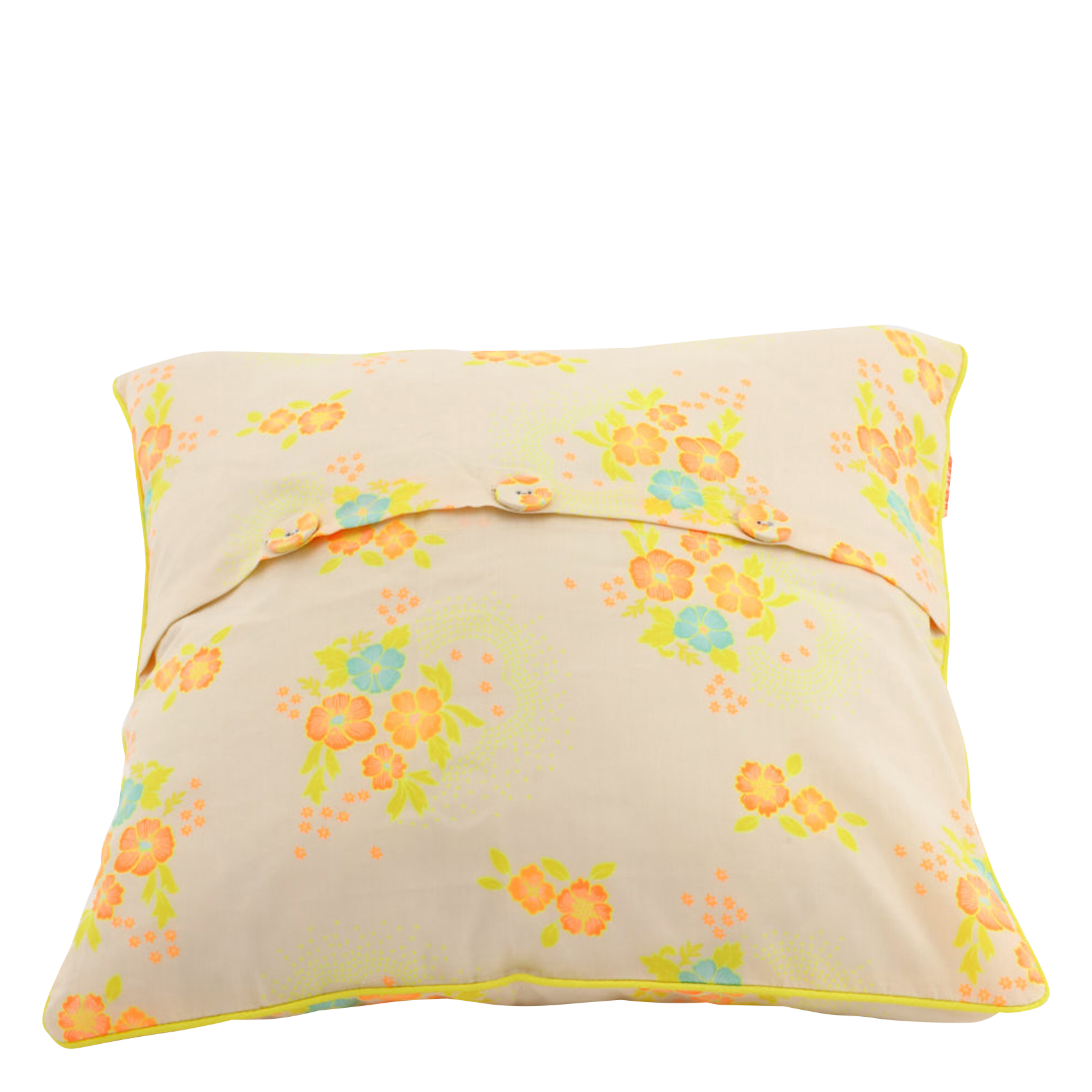 Coussin 45x45 cm imprimé fleuri en coton  PETIT PAN No Color