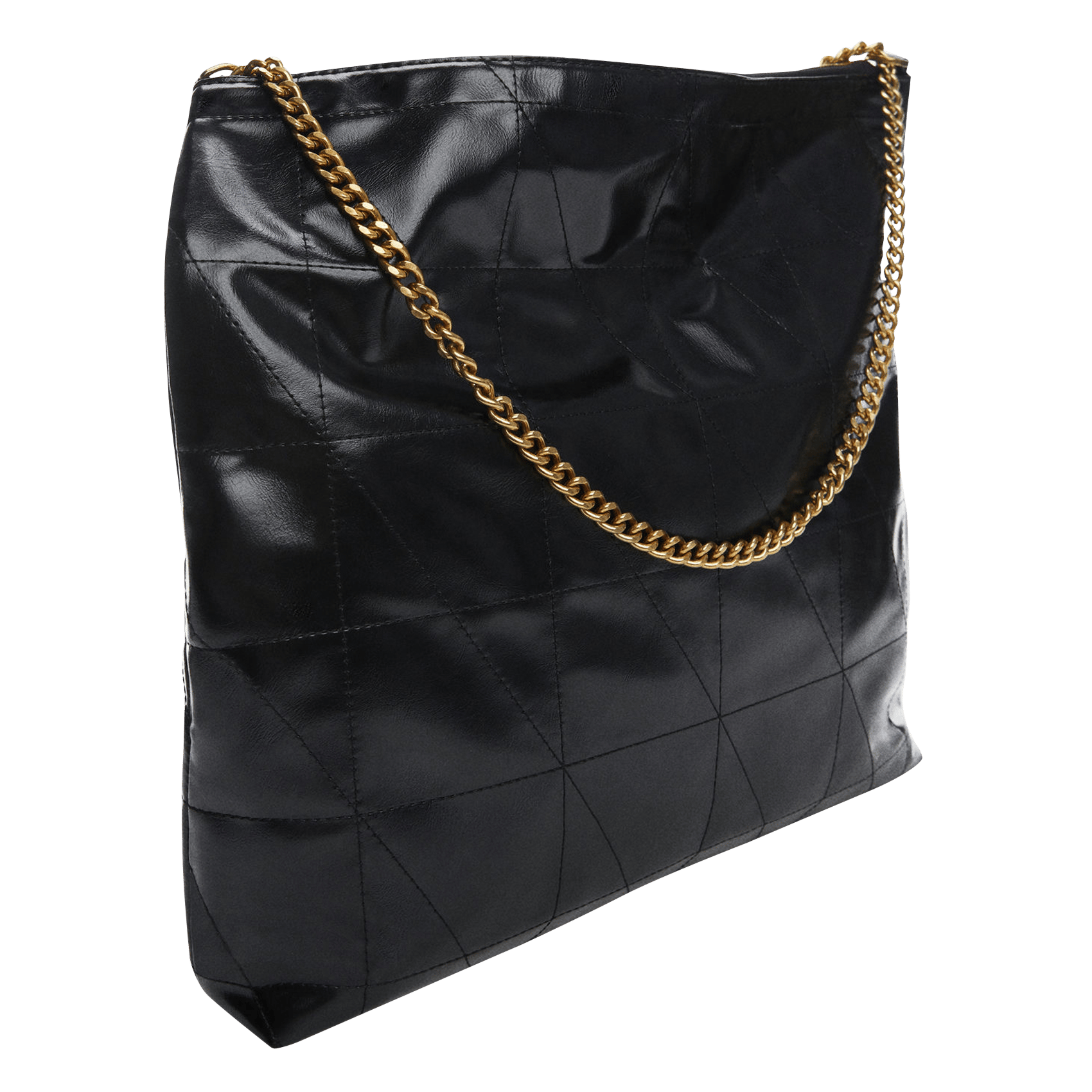 Bolso Bombonera Con Asas De Cadena Noir Mango - | Place des Tendances