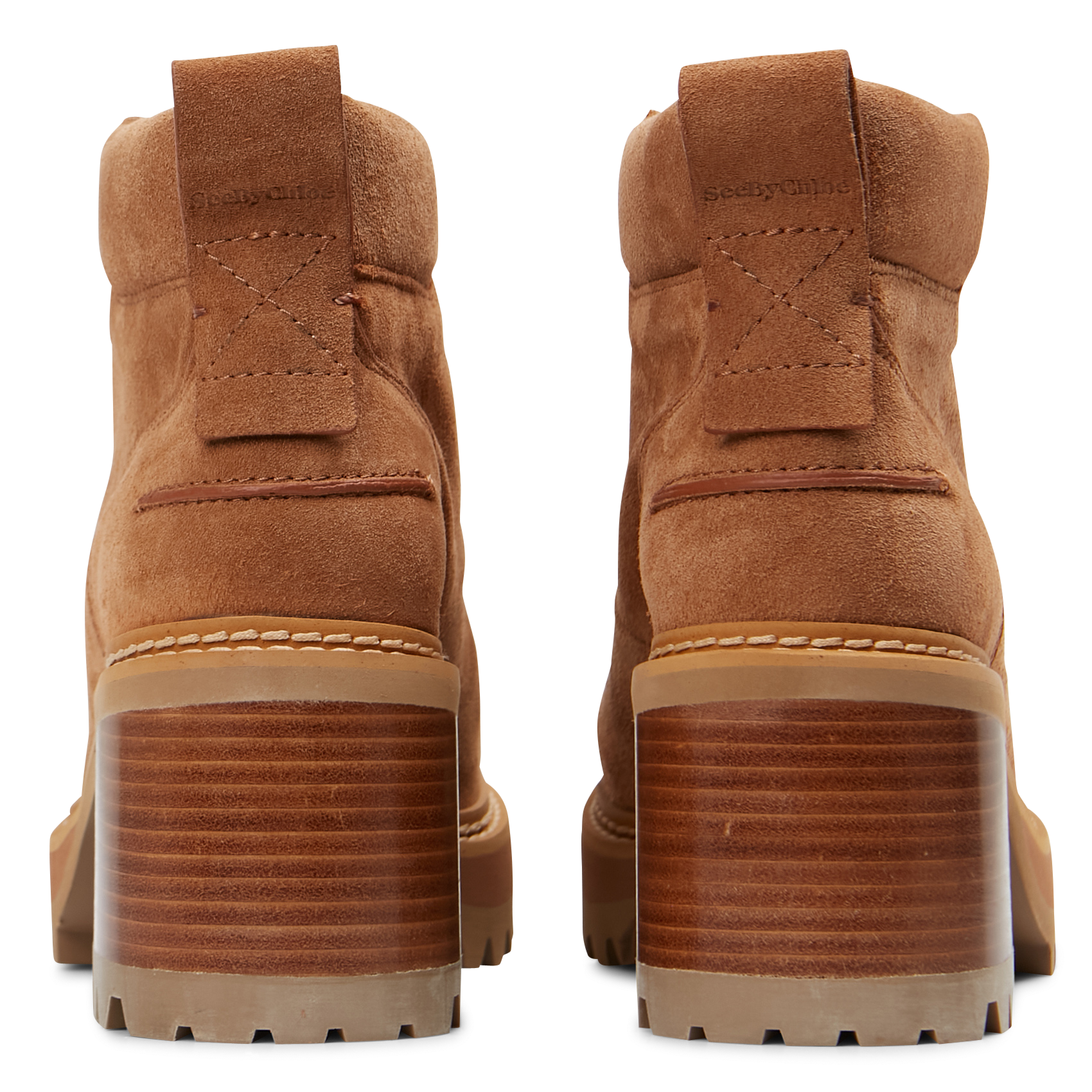 Lace-up ankle boots SEE BY CHLOE Brown