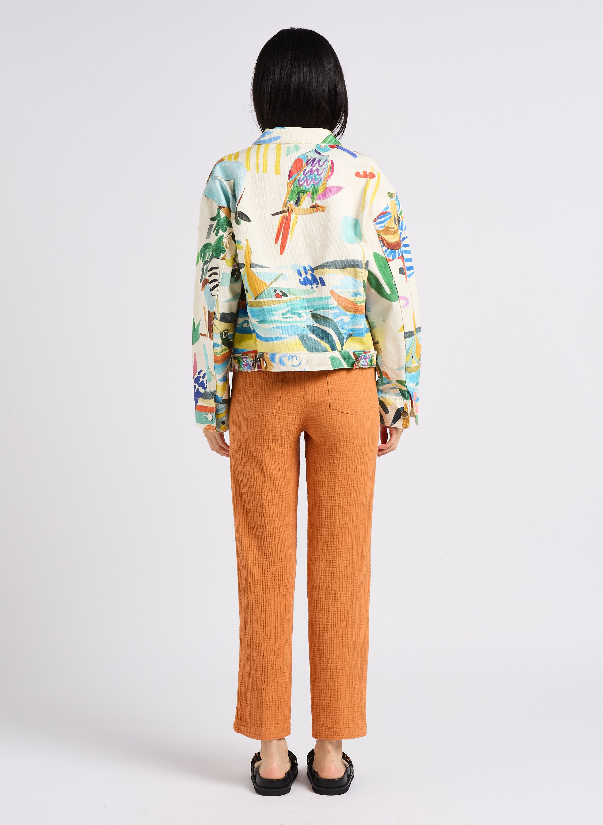 Mules plates en cuir d&#039;agneau  MI/MAI Noir