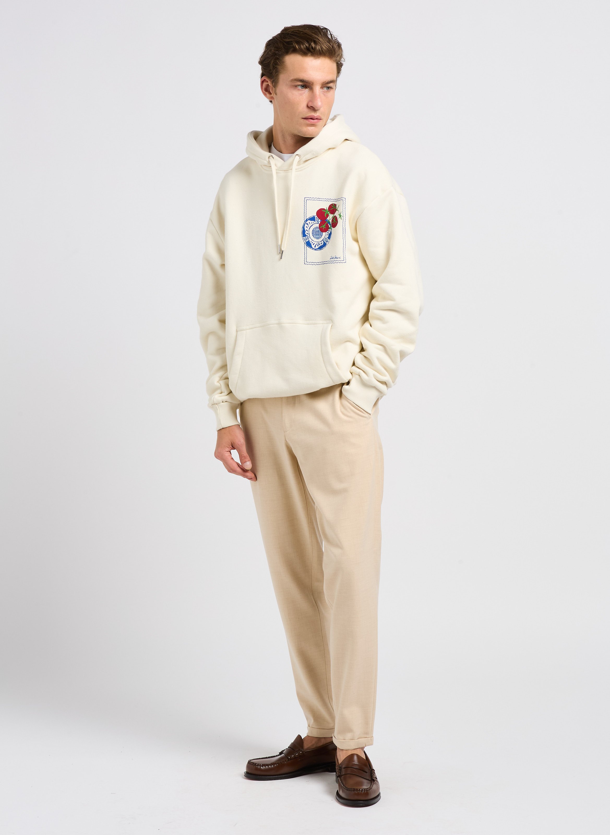 Pantalon de costume en fibres recyclées mélangées LES DEUX Marron