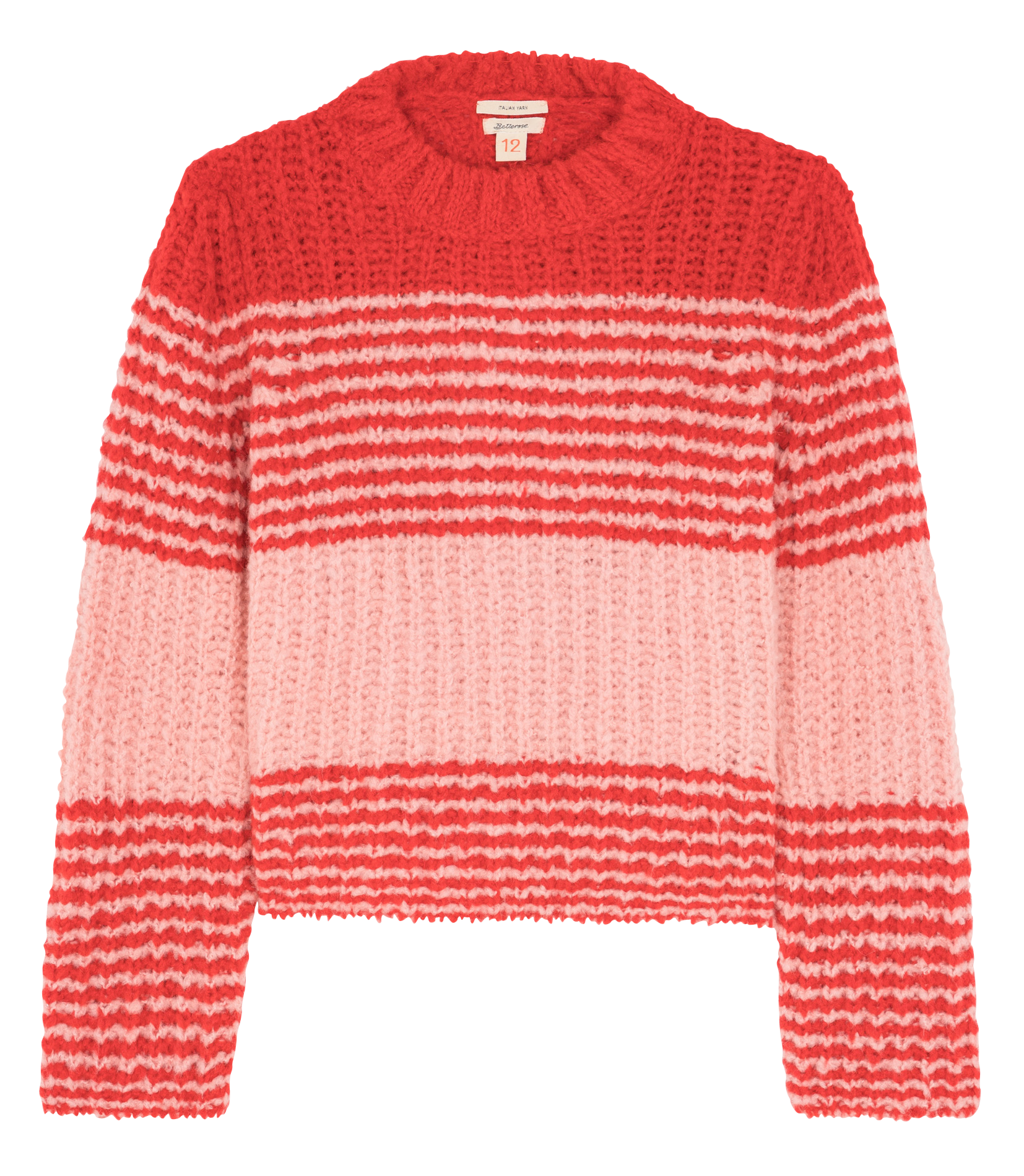 Rib-knit straight sweater BELLEROSE Stripes