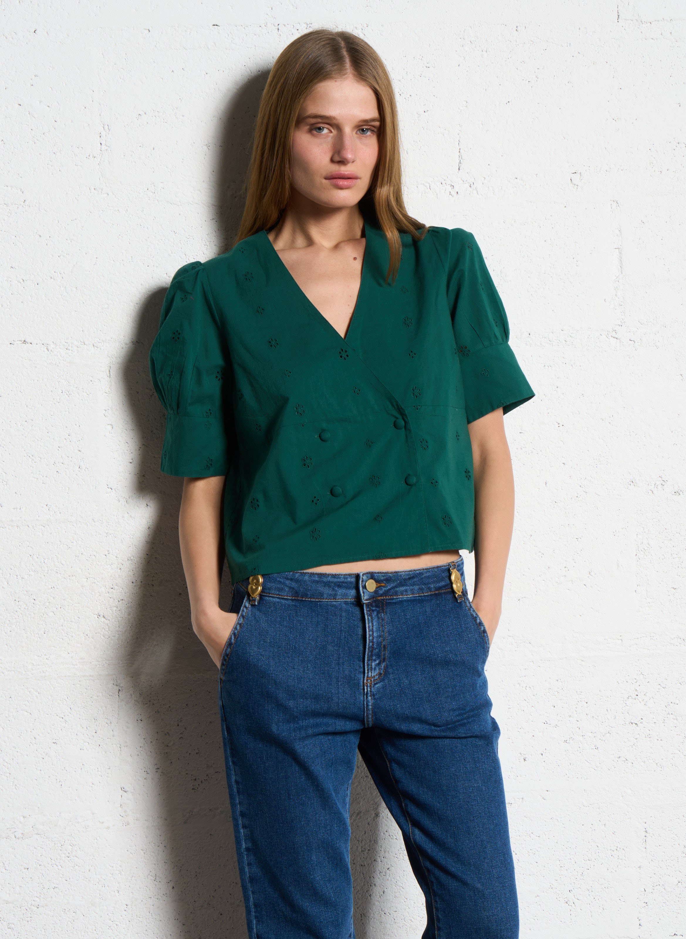 Jean flare 7/8e I CODE Bleu