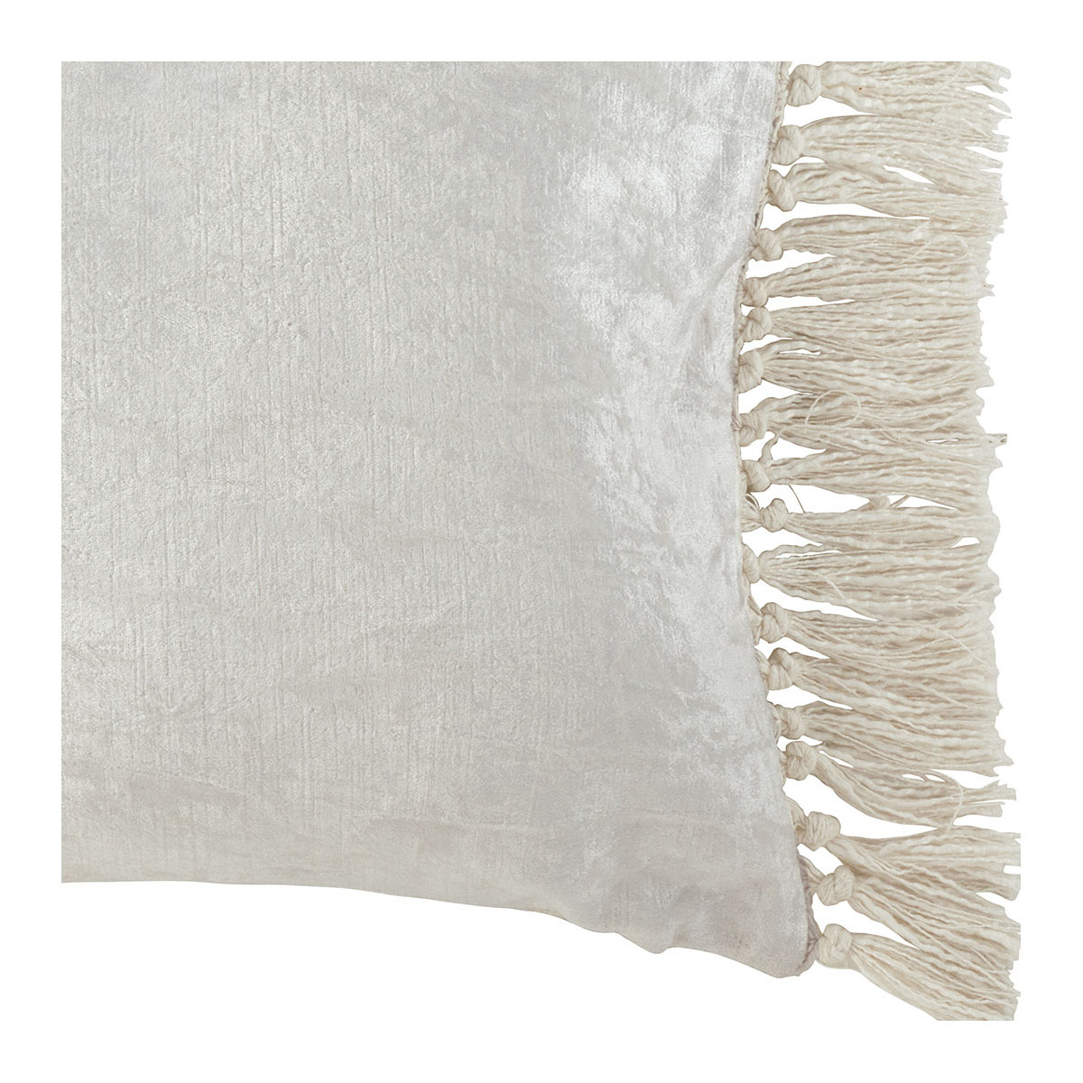 Iridescent velvet cushion cover BLANC D'IVOIRE White