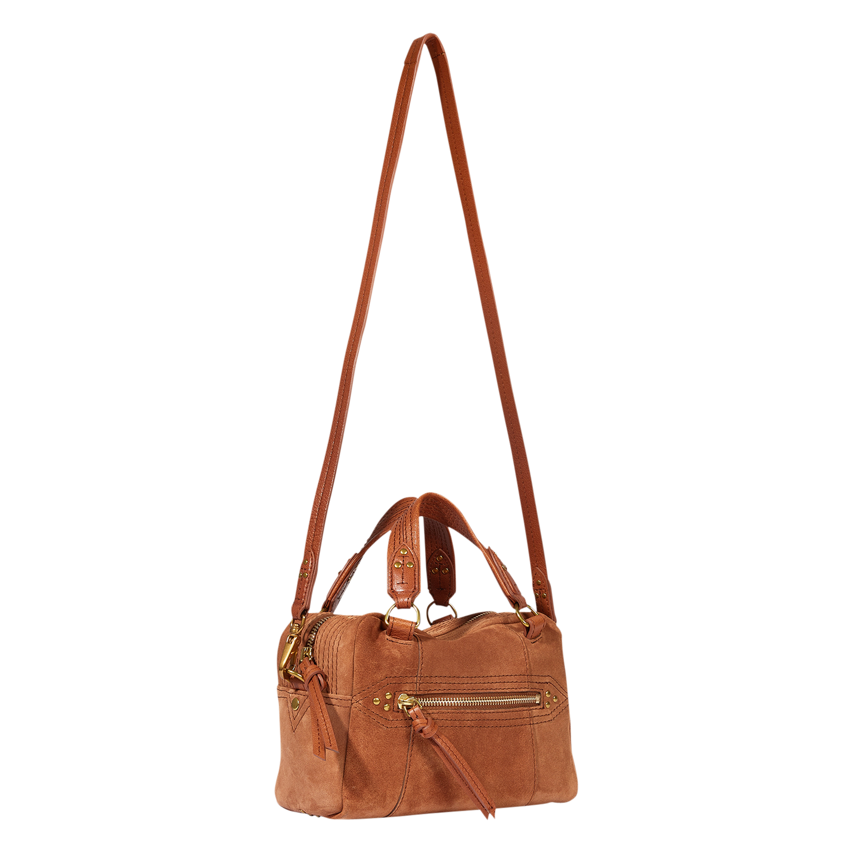 Zipped leather shoulder JEROME DREYFUSS Brown