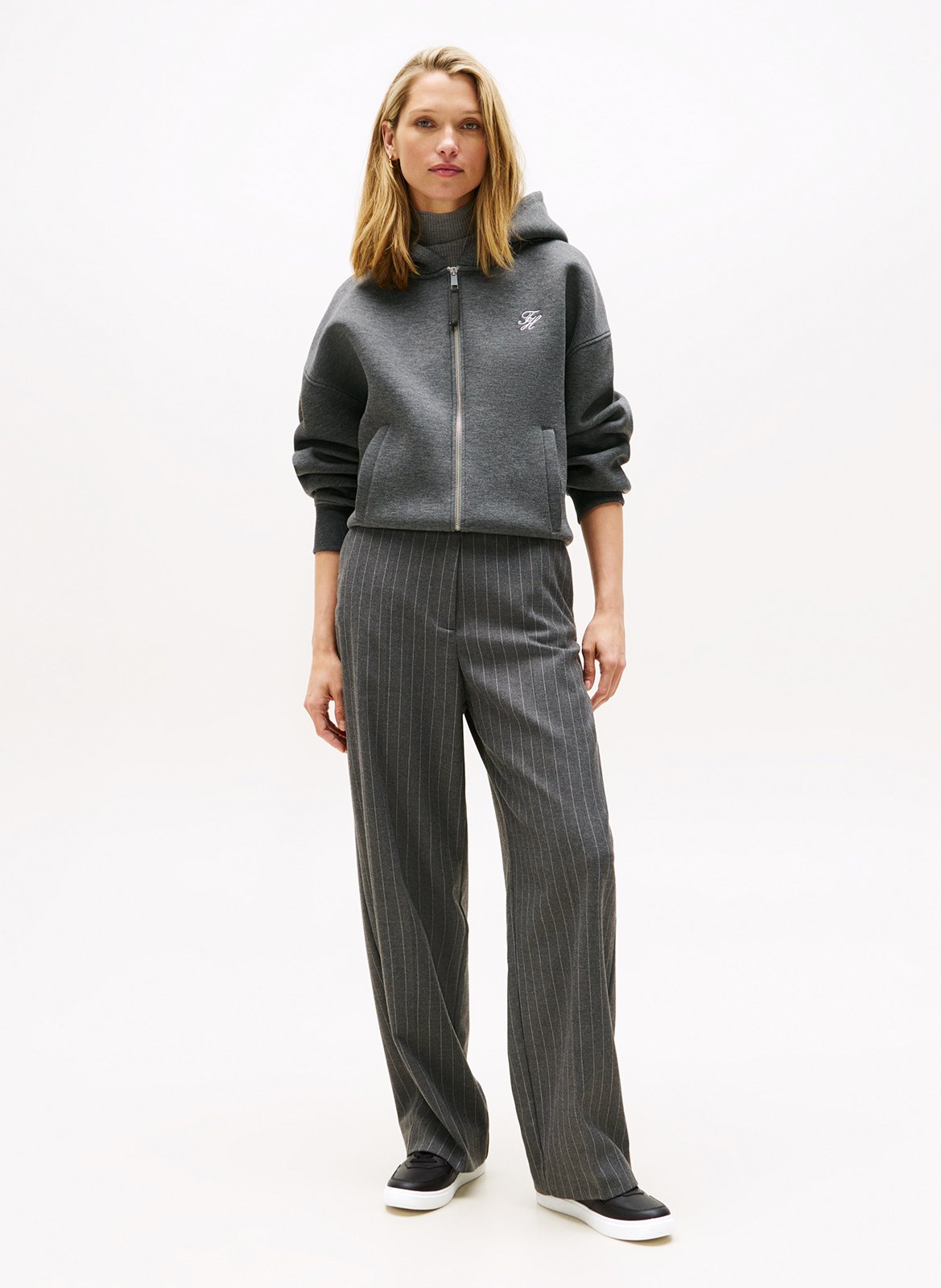 Baskets basses en cuir TOMMY HILFIGER Noir