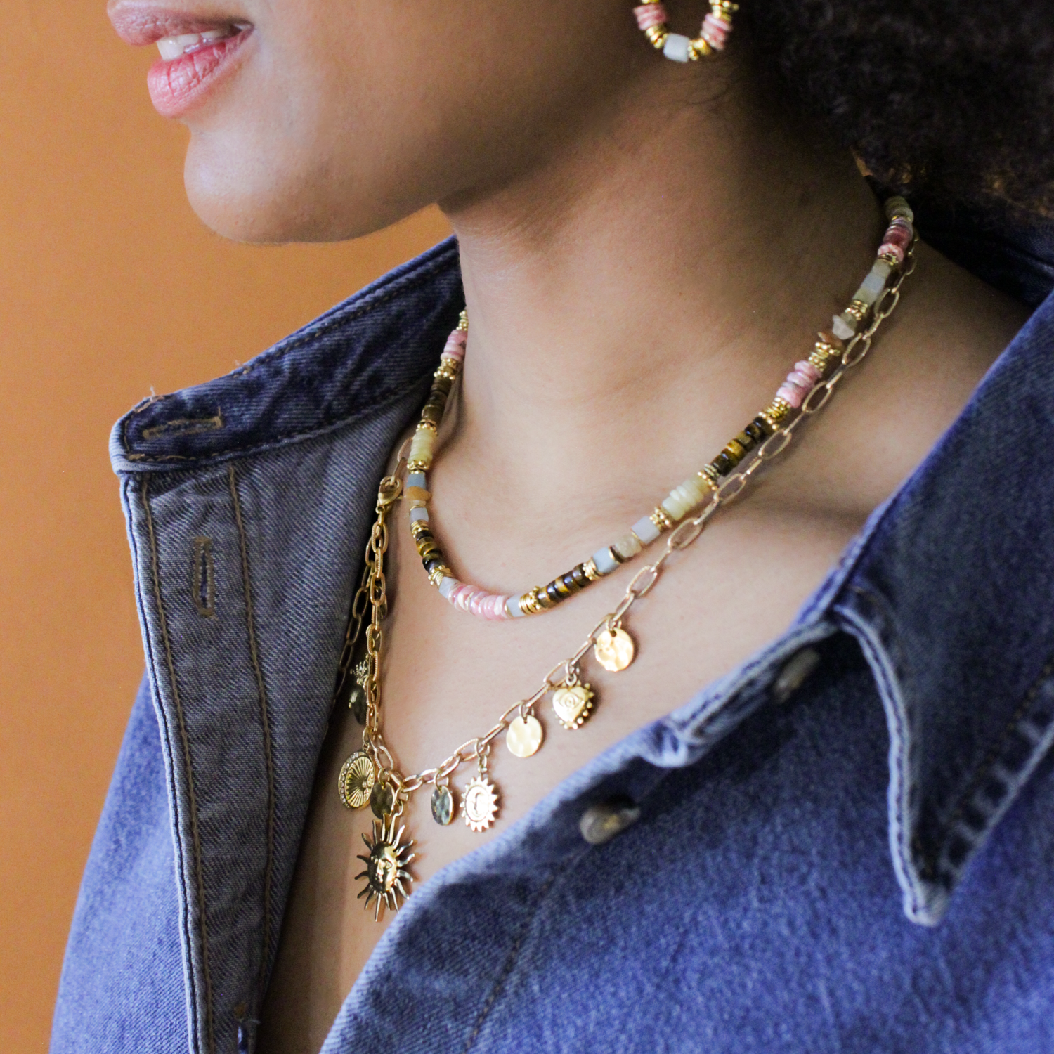 Collier heishi - halima L'ATELIER DES DAMES Doré