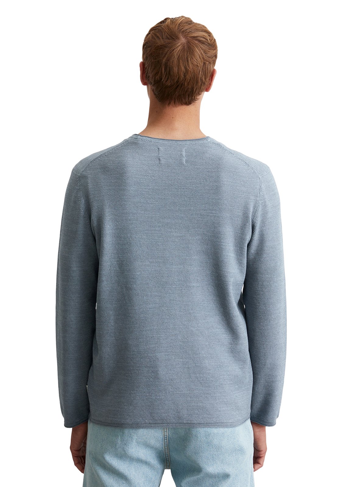 Pull col rond en coton MARC O'POLO Bleu