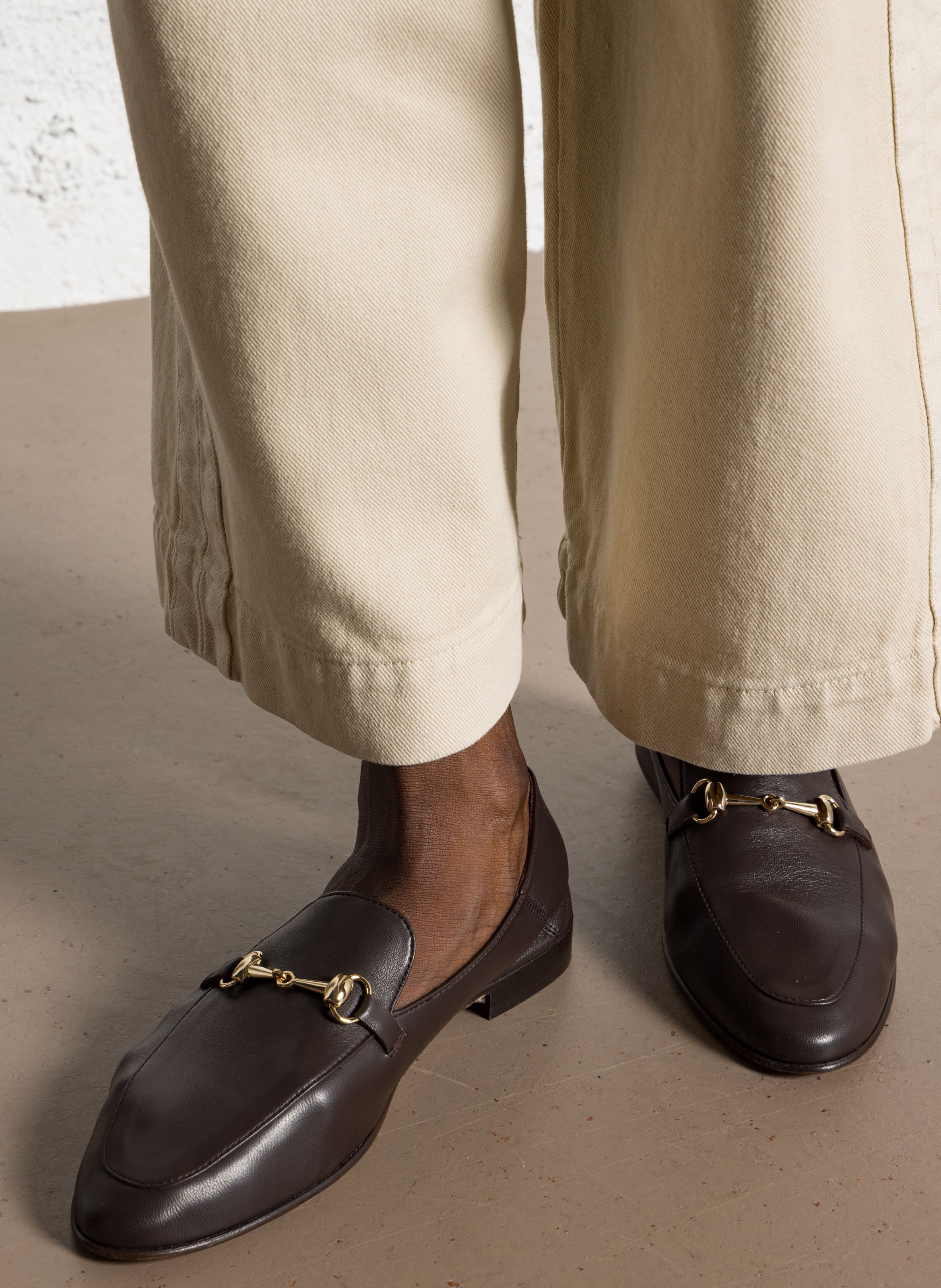 Ballerines en cuir BOBBIES Marron