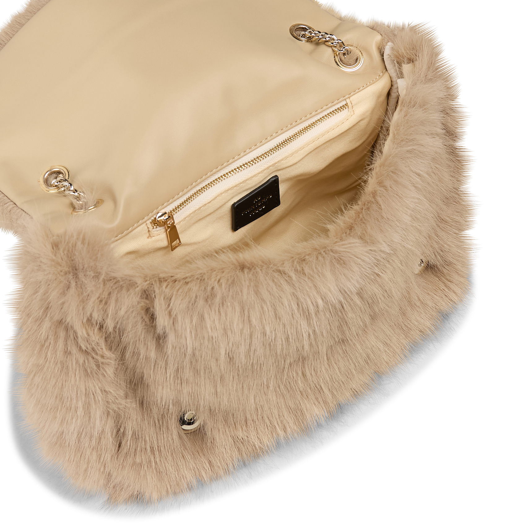 Schoudertas met bonteffect AU PRINTEMPS PARIS Beige