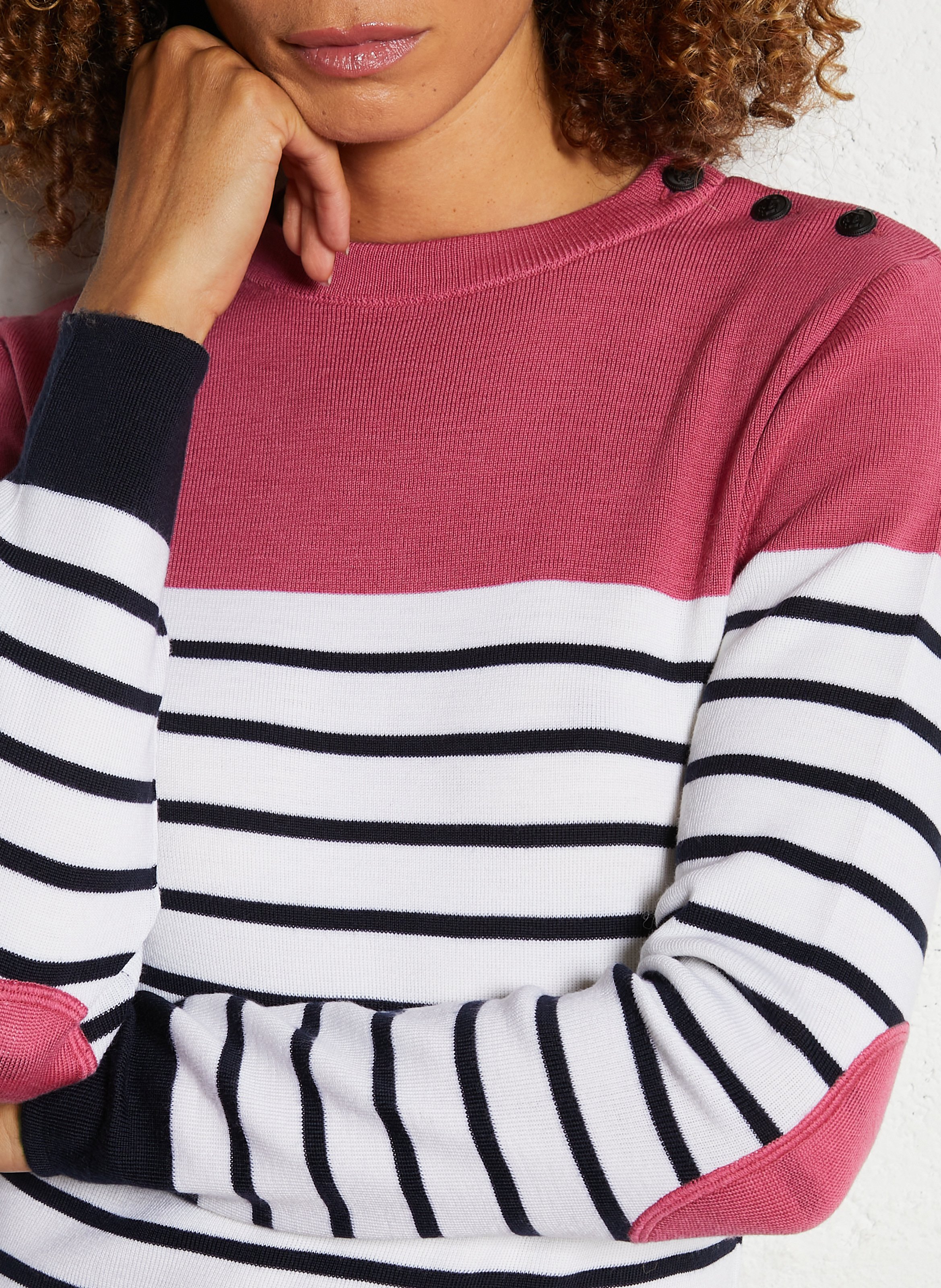 Pull marin col rond en laine ARMOR LUX Bleu