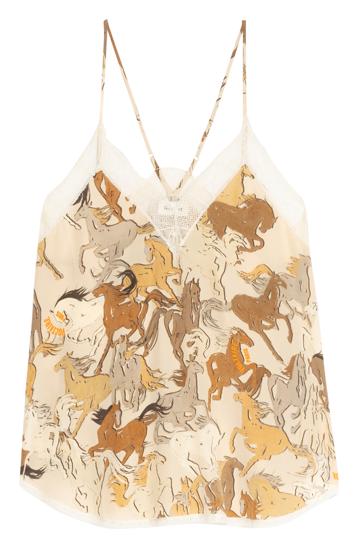 Caraco col V en soie ZADIG&VOLTAIRE Blanc