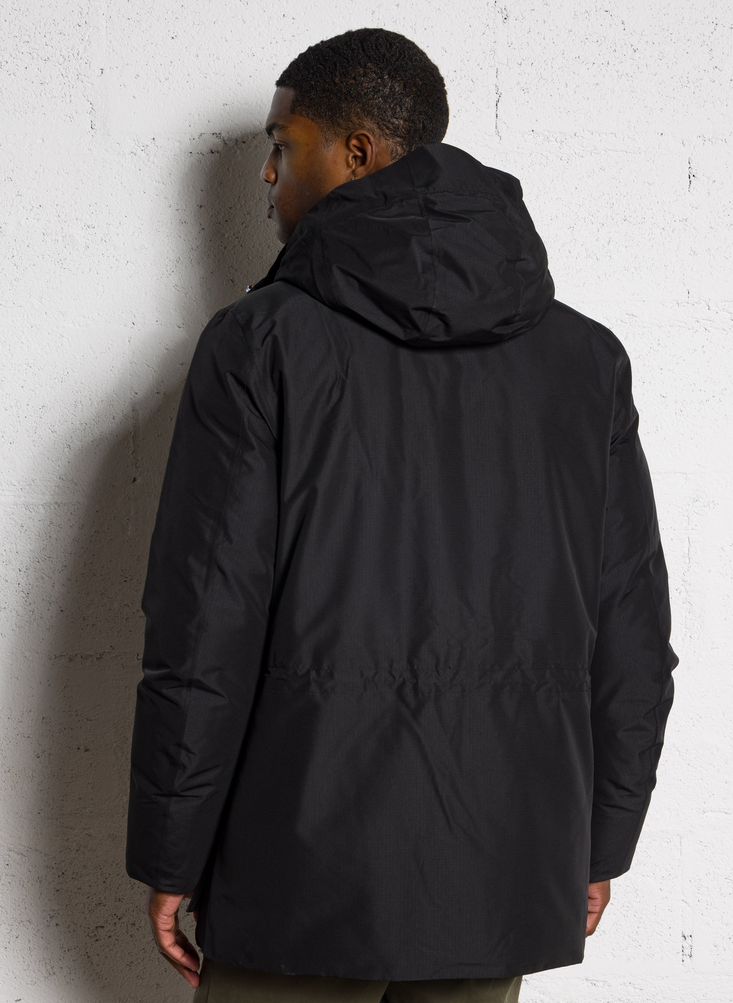 Manteau col montant K-WAY Noir
